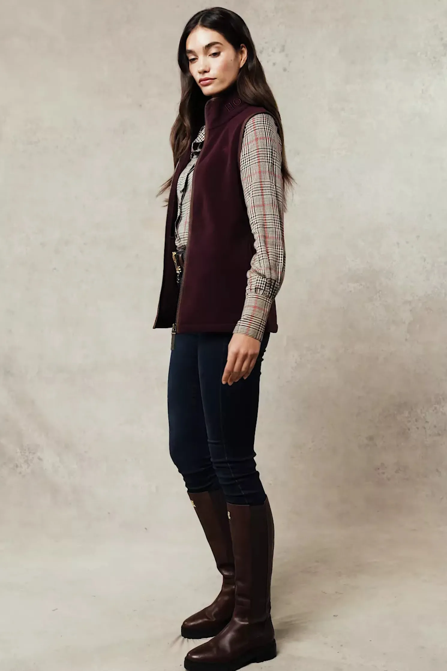 Country Fleece Gilet (Mulberry)