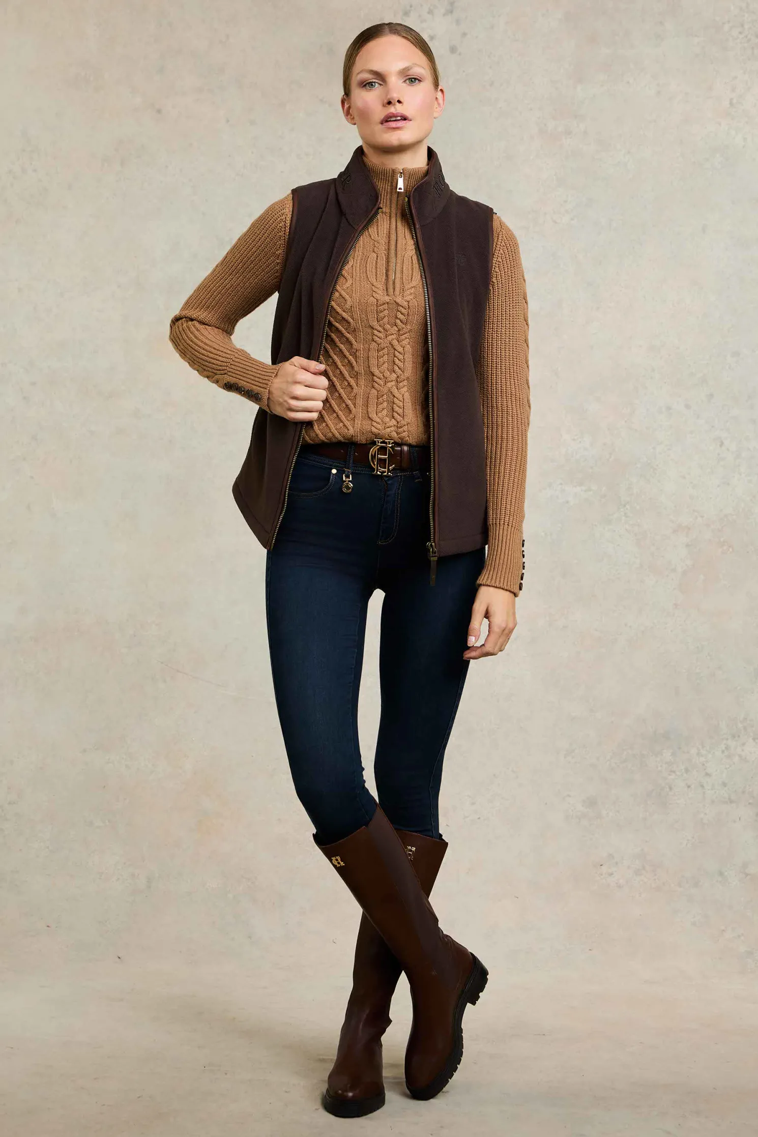 Country Fleece Gilet (Chocolate)