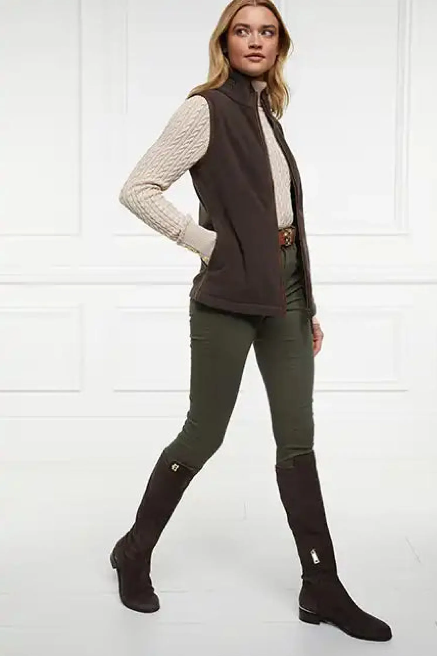 Country Fleece Gilet (Chocolate)