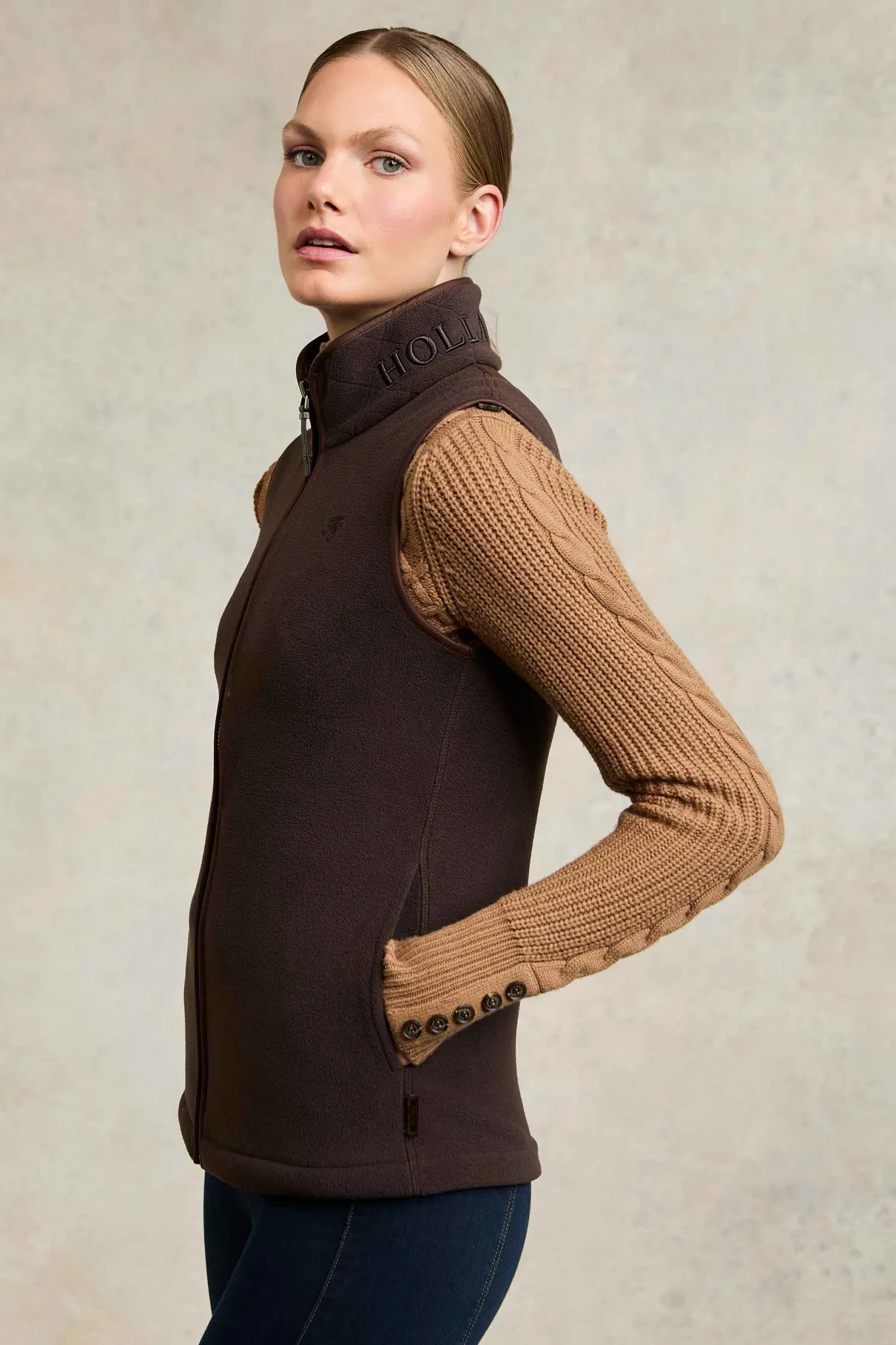 Country Fleece Gilet (Chocolate)