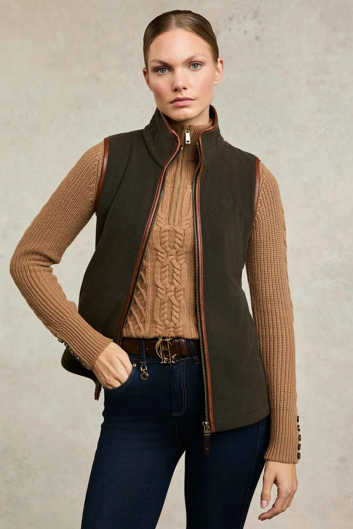 Country Fleece Gilet (Khaki)