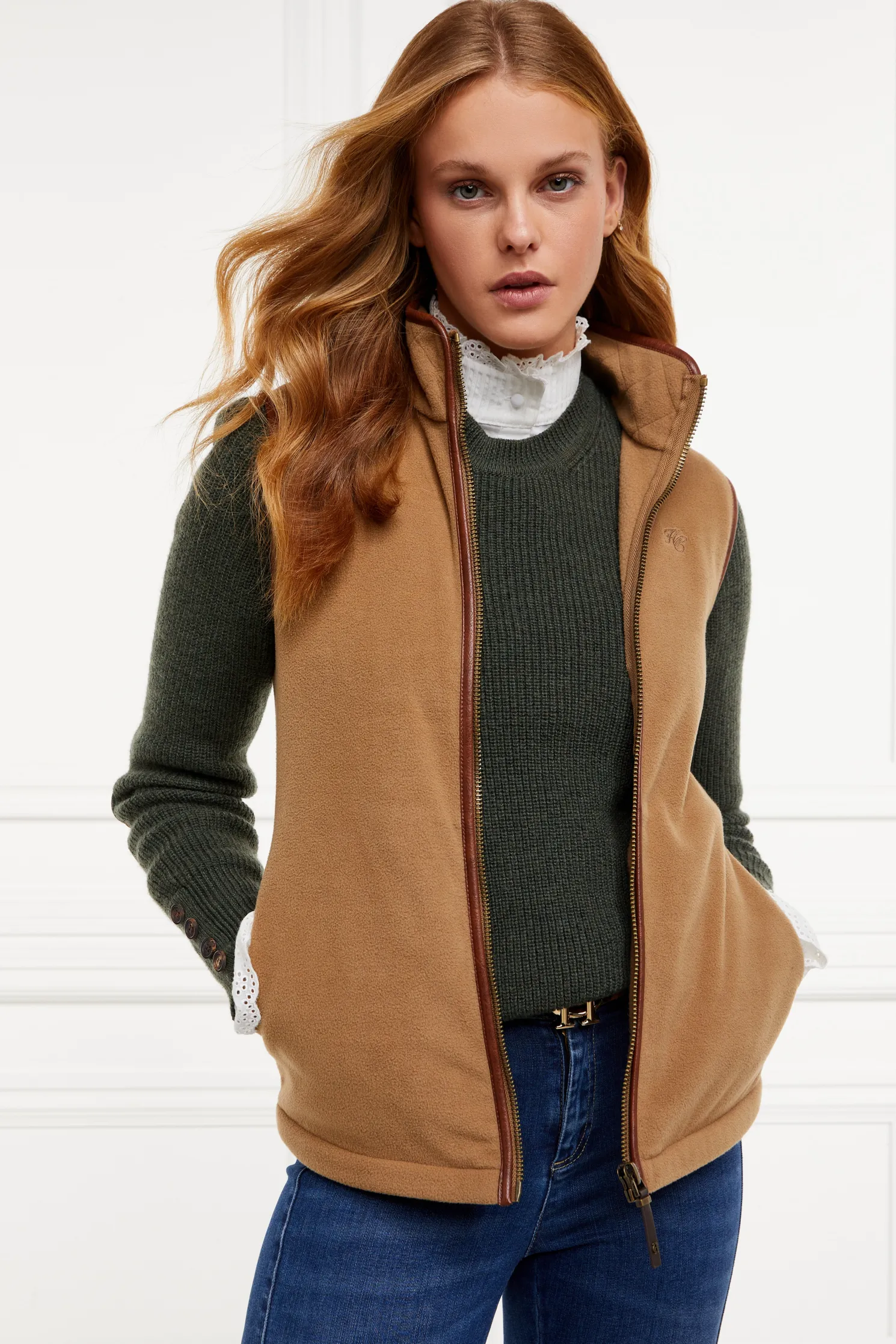 Country Fleece Gilet (Coffee)