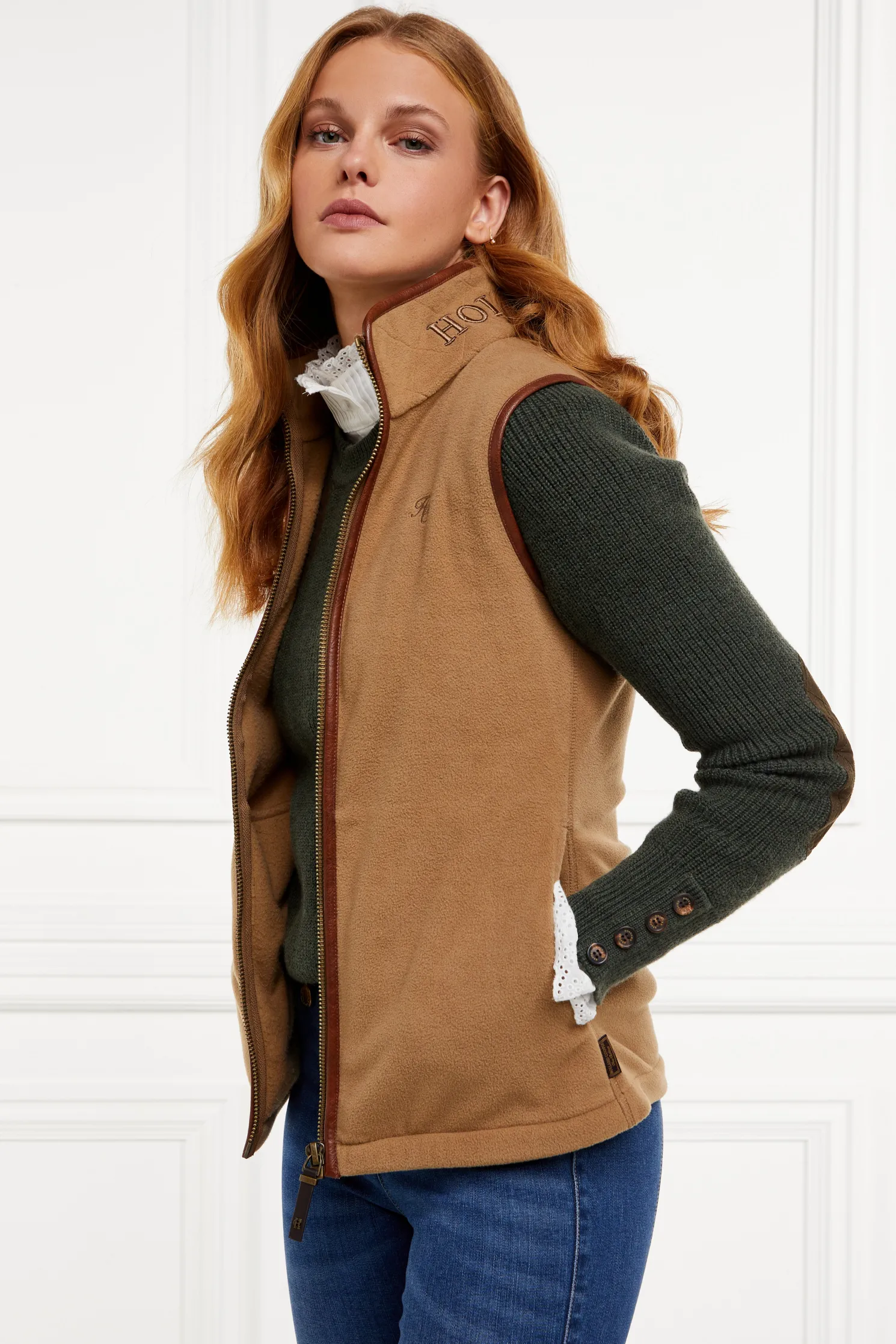 Country Fleece Gilet (Coffee)