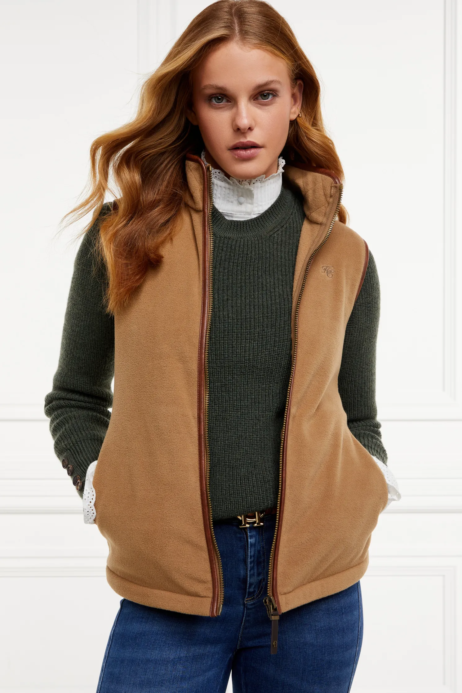 Country Fleece Gilet (Coffee)