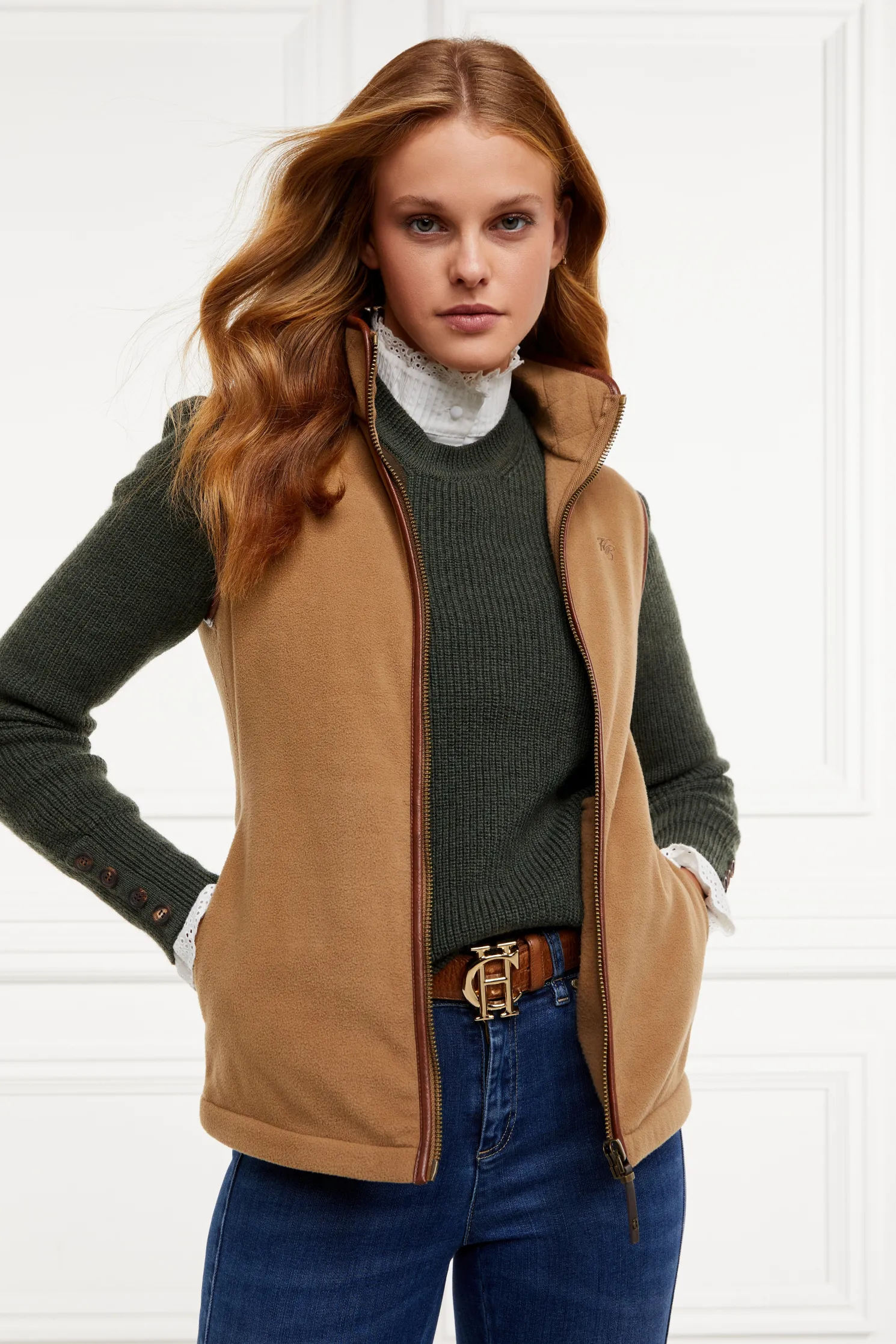Country Fleece Gilet (Coffee)