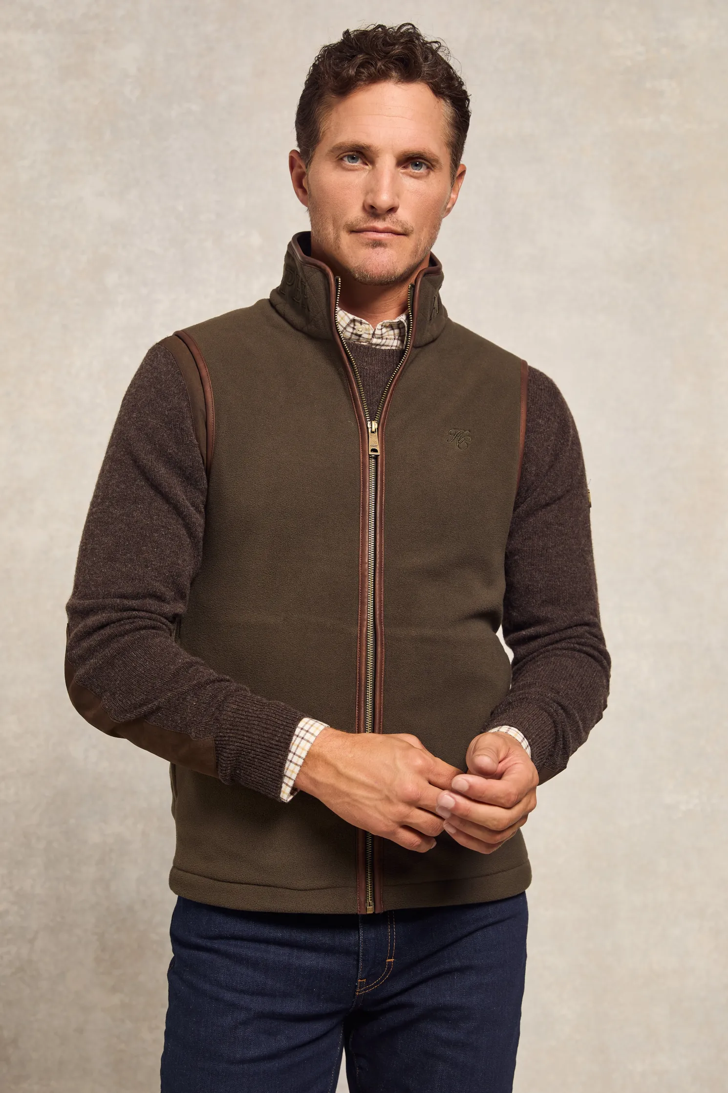 Country Fleece Gilet (Khaki)