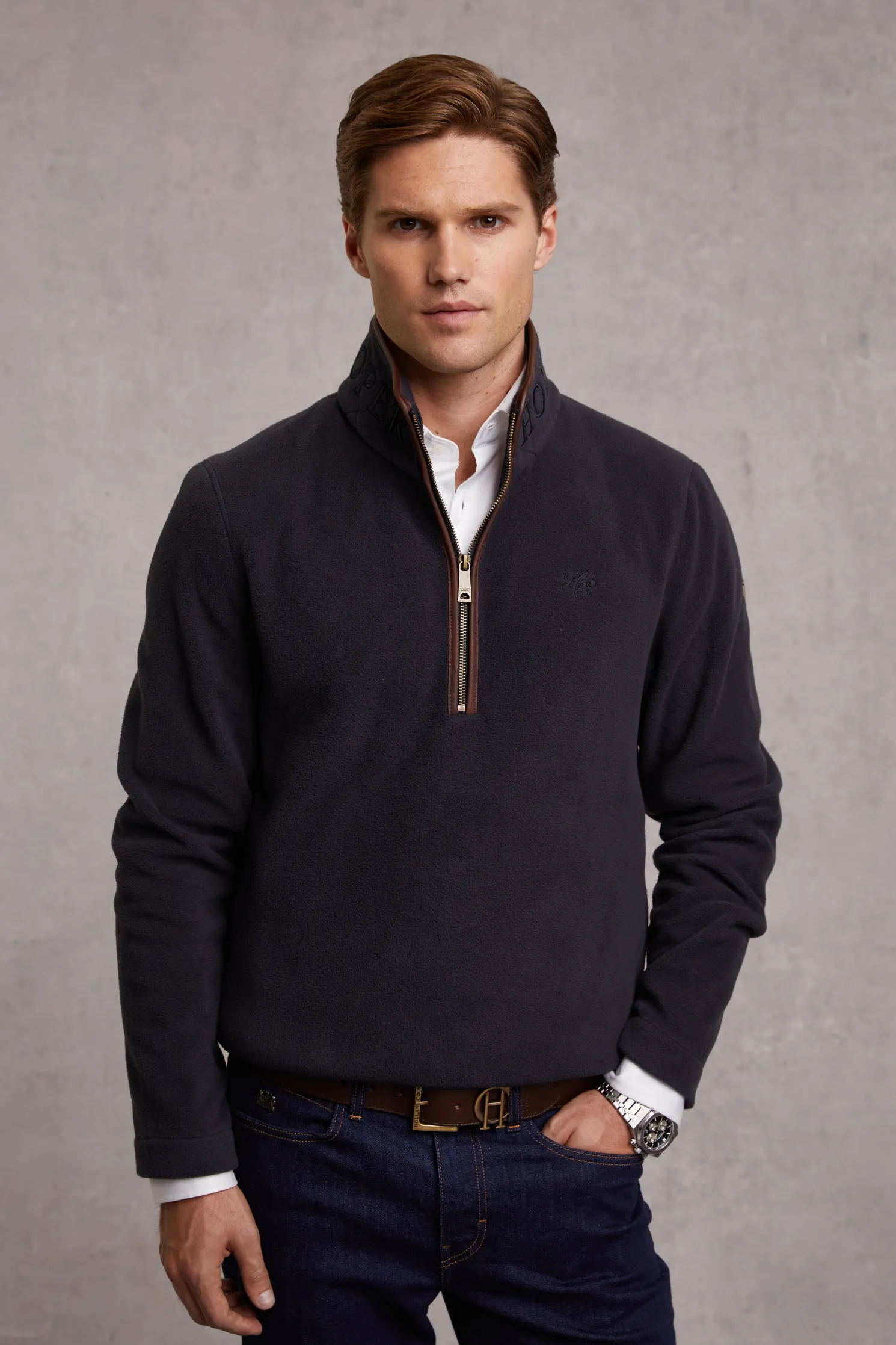 Country Fleece Quarter Zip (Ink Navy)