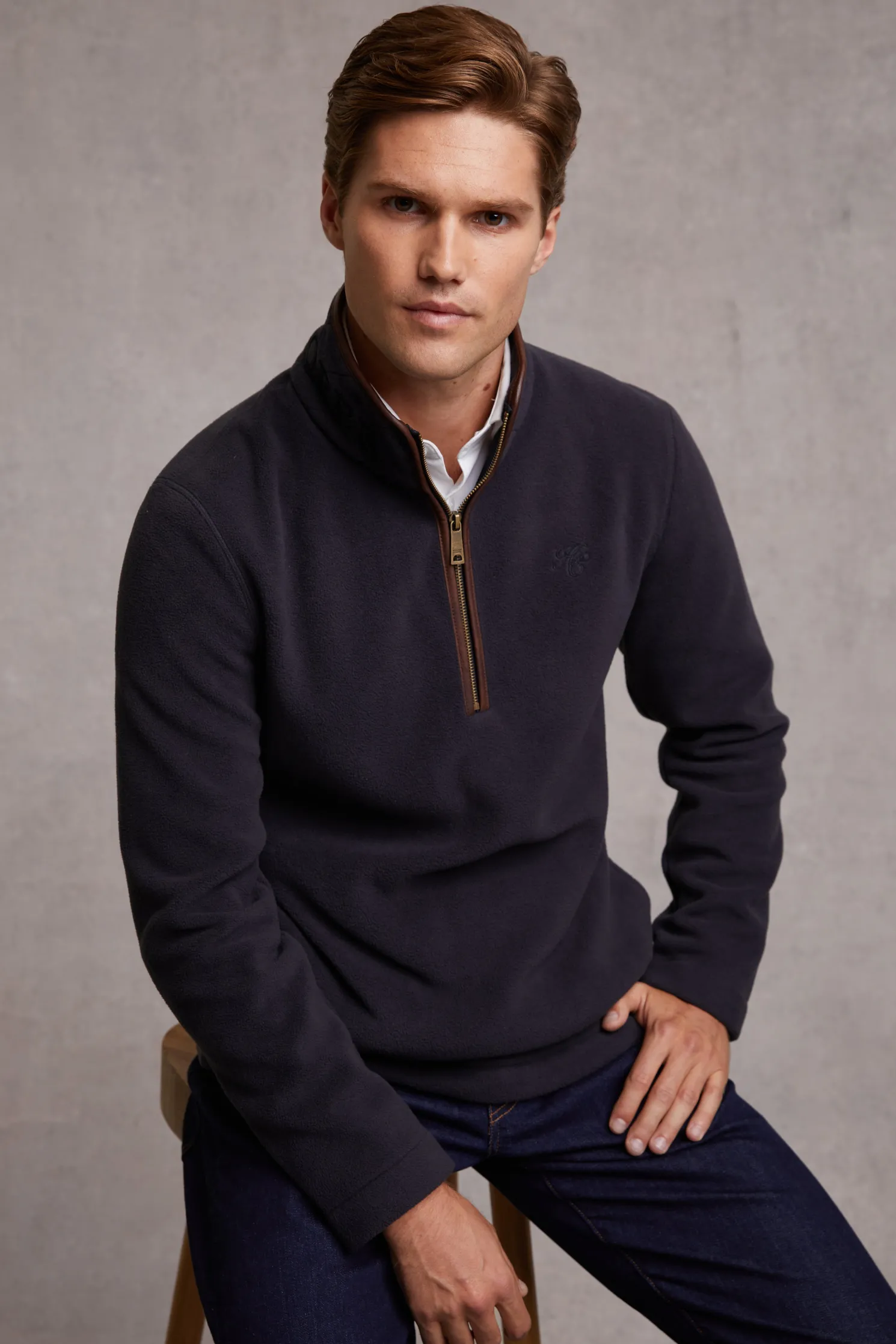 Country Fleece Quarter Zip (Ink Navy)