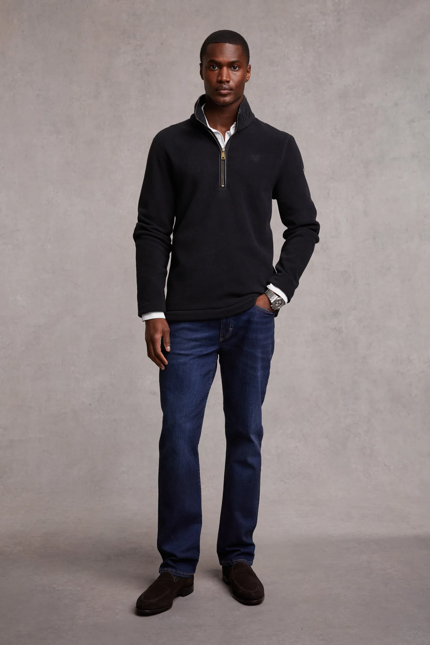 Country Fleece Quarter Zip (Black)