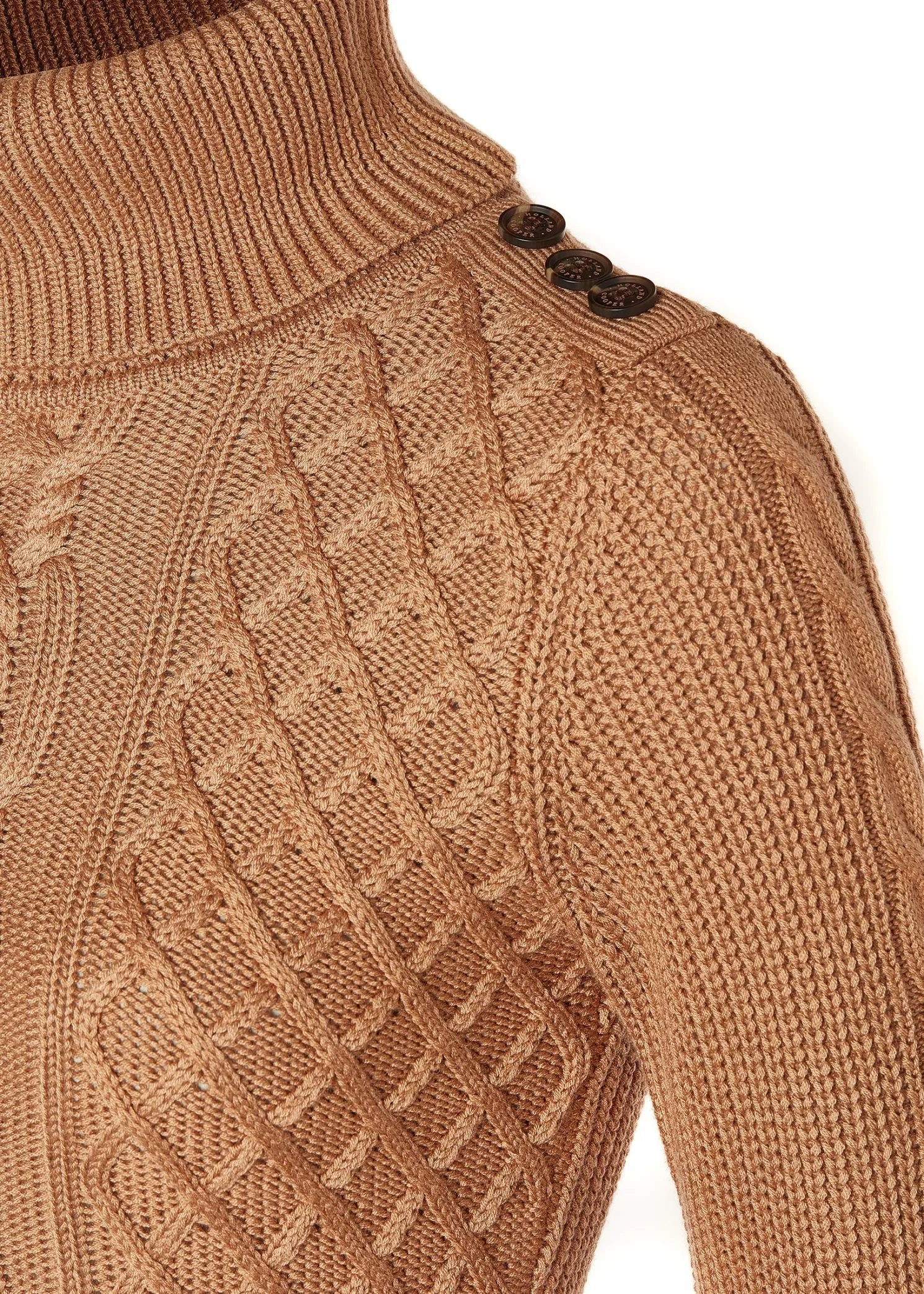 Country Roll Neck Dress (Caramel)