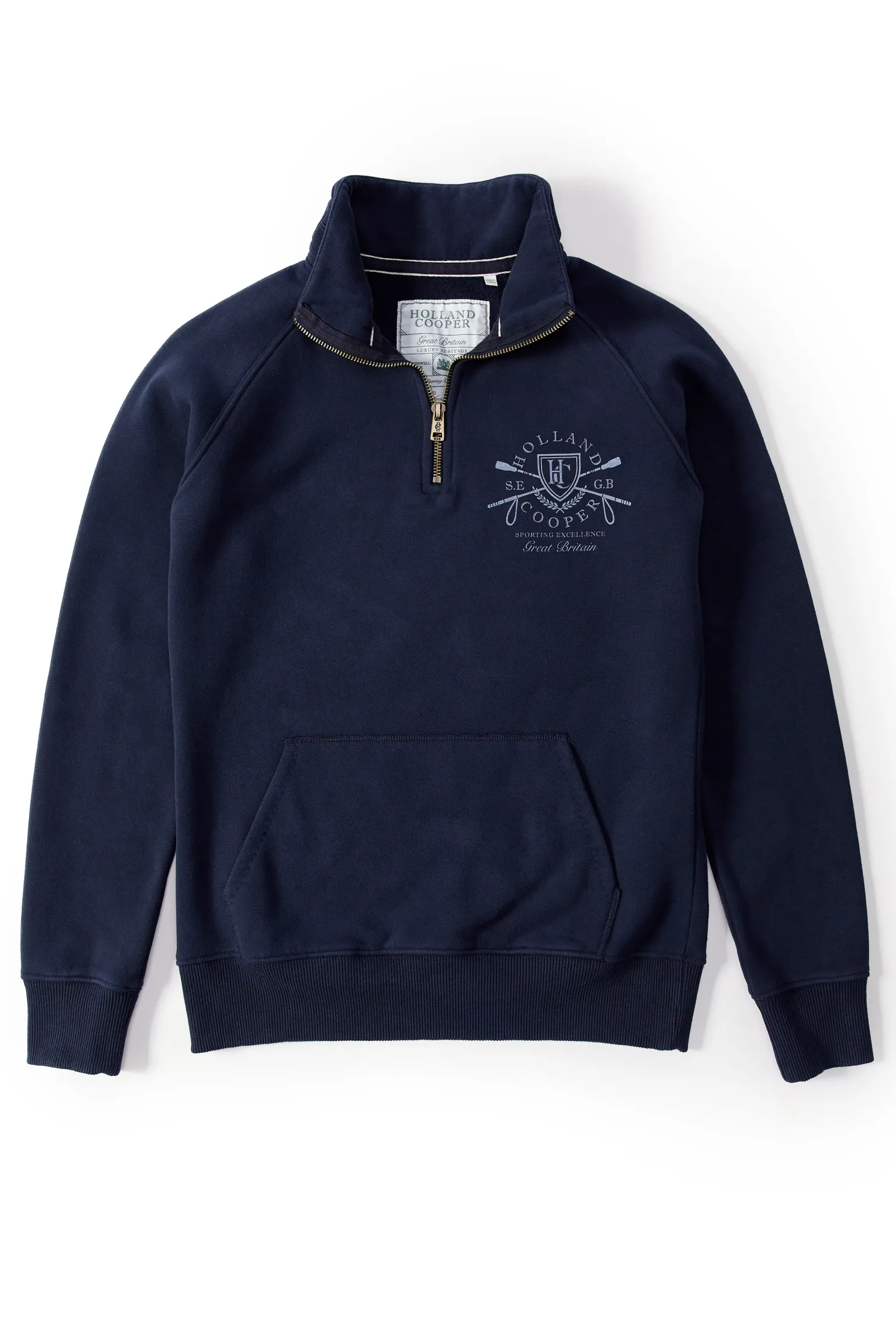 Crest Zip Henley (Ink Navy)