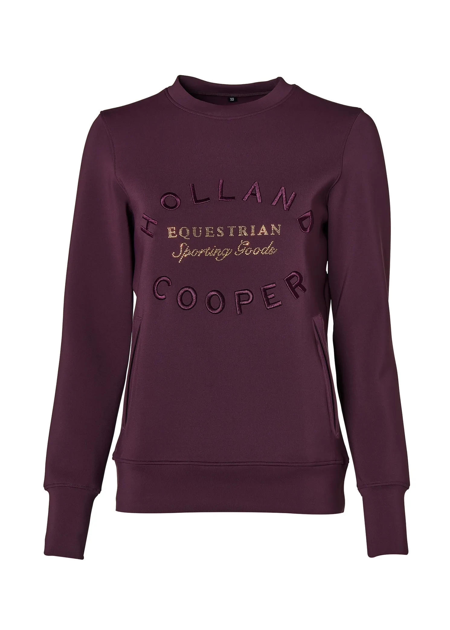 Crystal Crew Neck Sweat (Aubergine)
