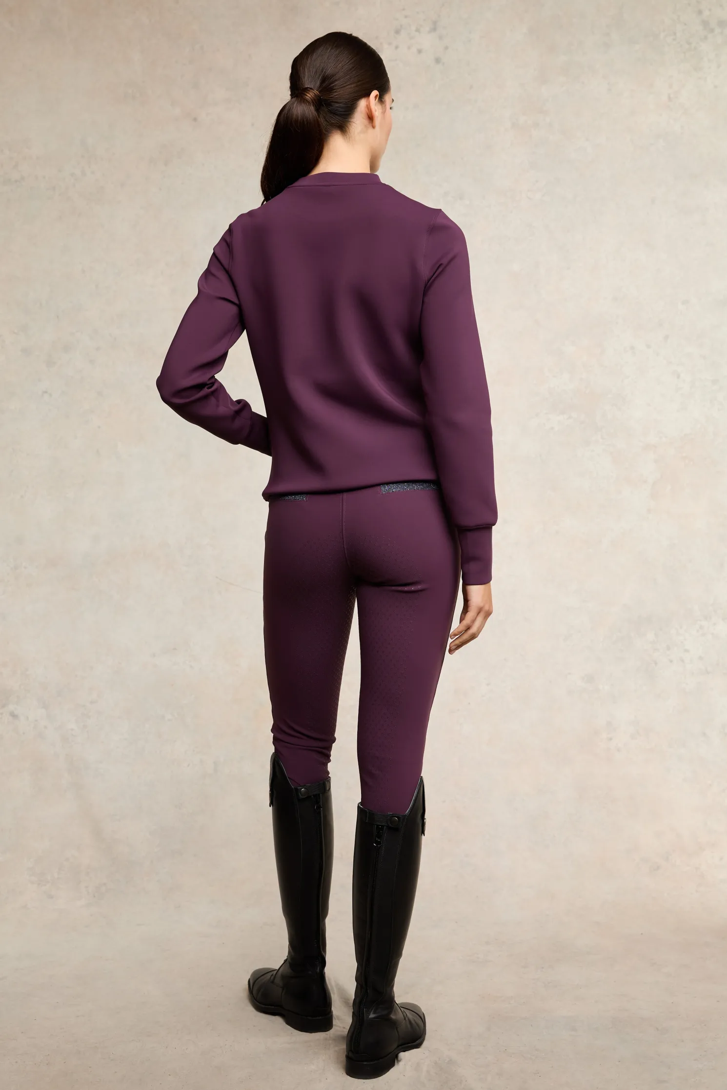 Crystal Crew Neck Sweat (Aubergine)