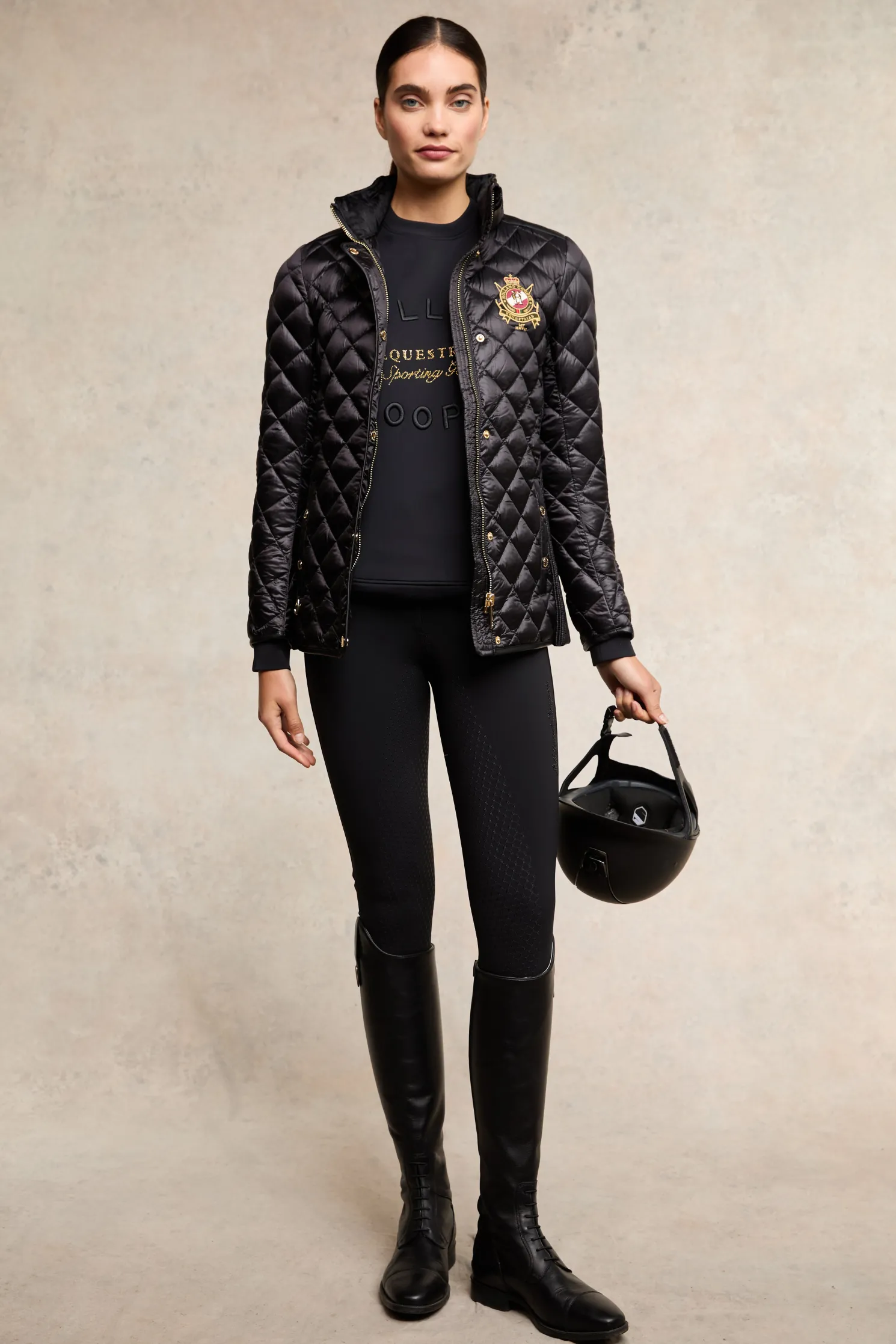 Crystal Crew Neck Sweat (Black)