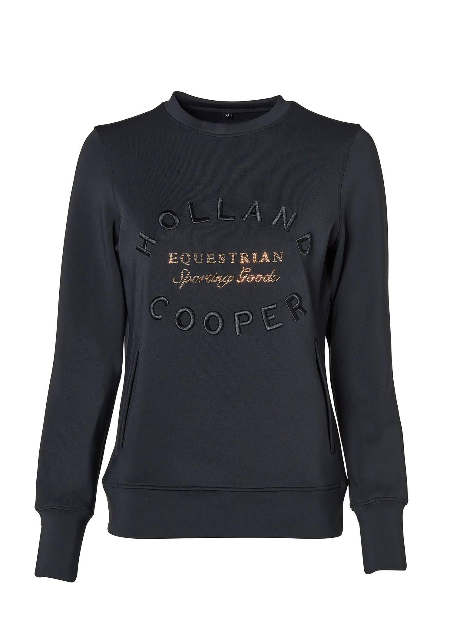 Crystal Crew Neck Sweat (Black)