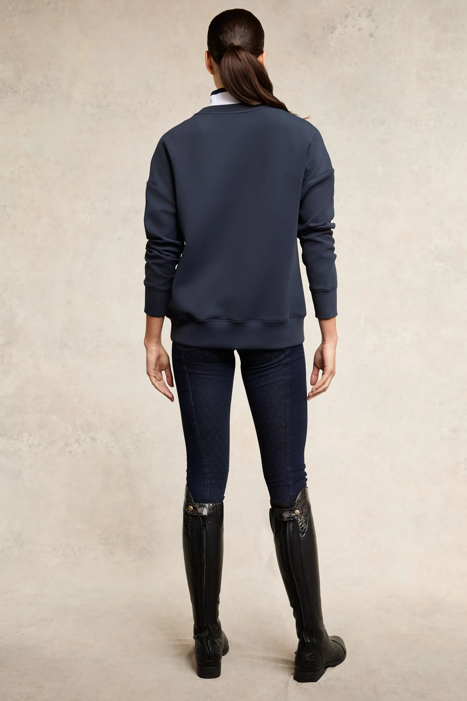 Crystal Crew Neck Sweat (Ink Navy)