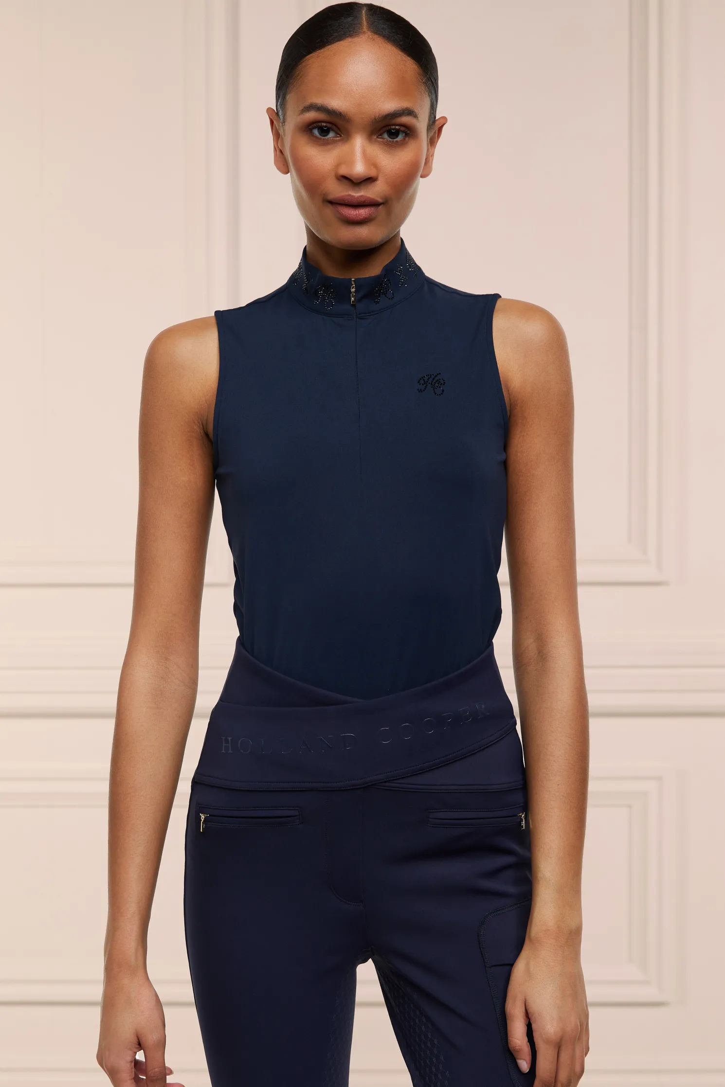 Crystal Sleeveless Base Layer (Ink Navy)