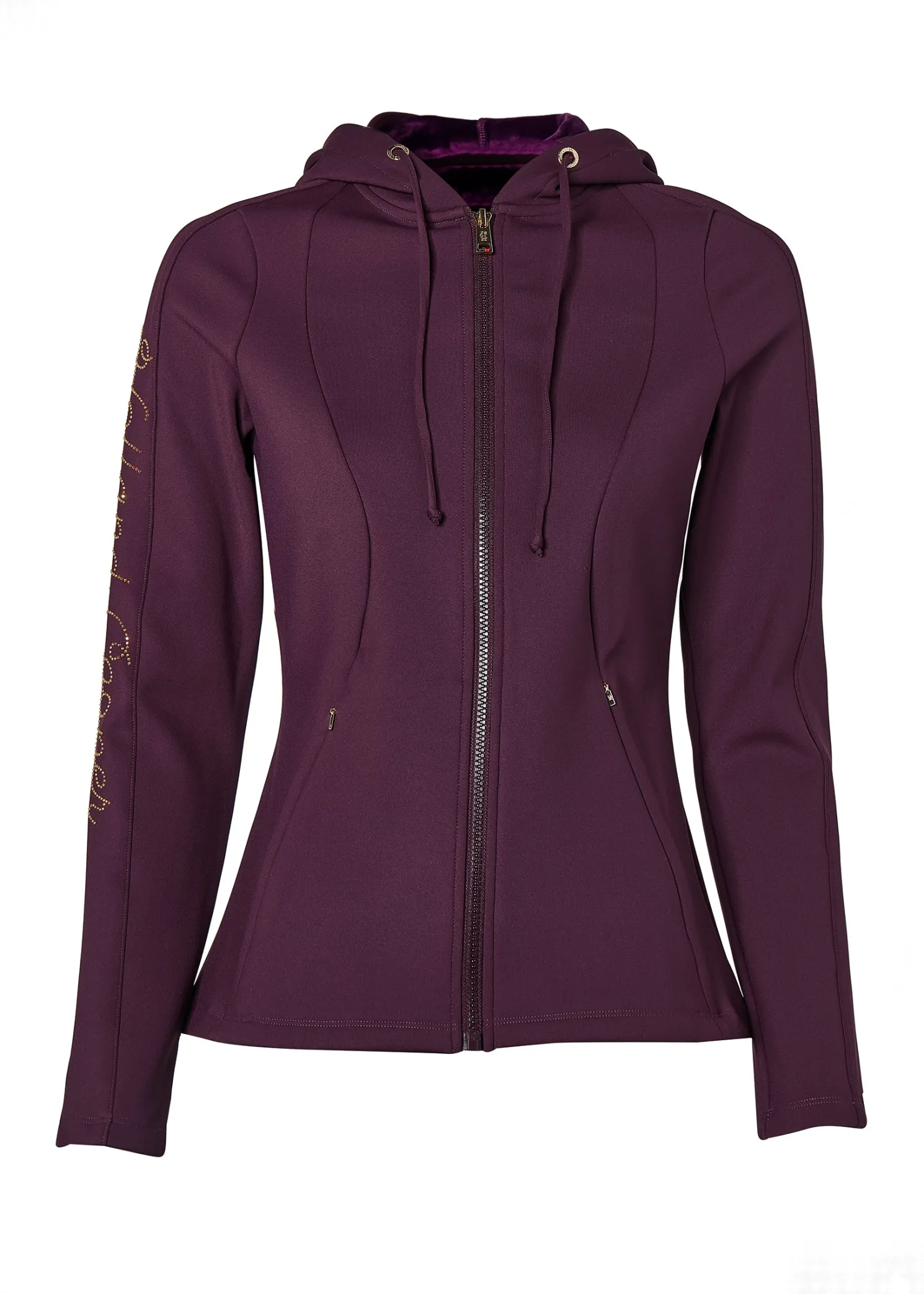 Crystal Zip Hoodie (Aubergine)