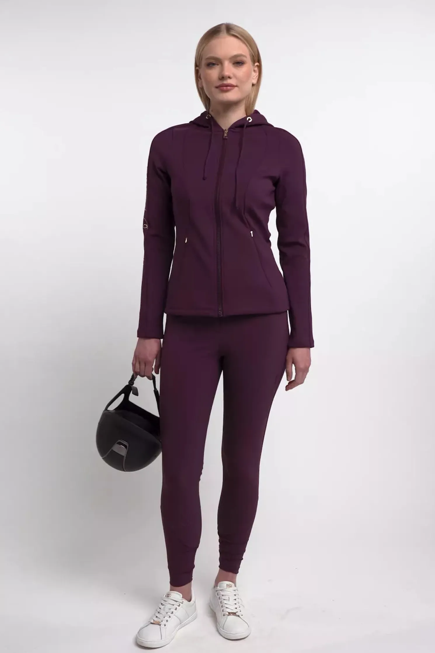 Crystal Zip Hoodie (Aubergine)