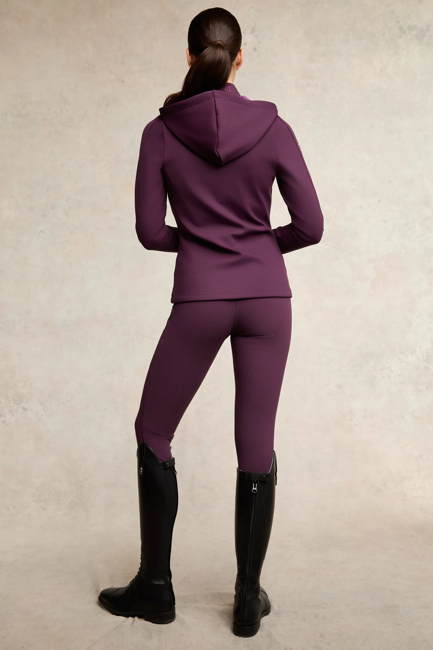 Crystal Zip Hoodie (Aubergine)