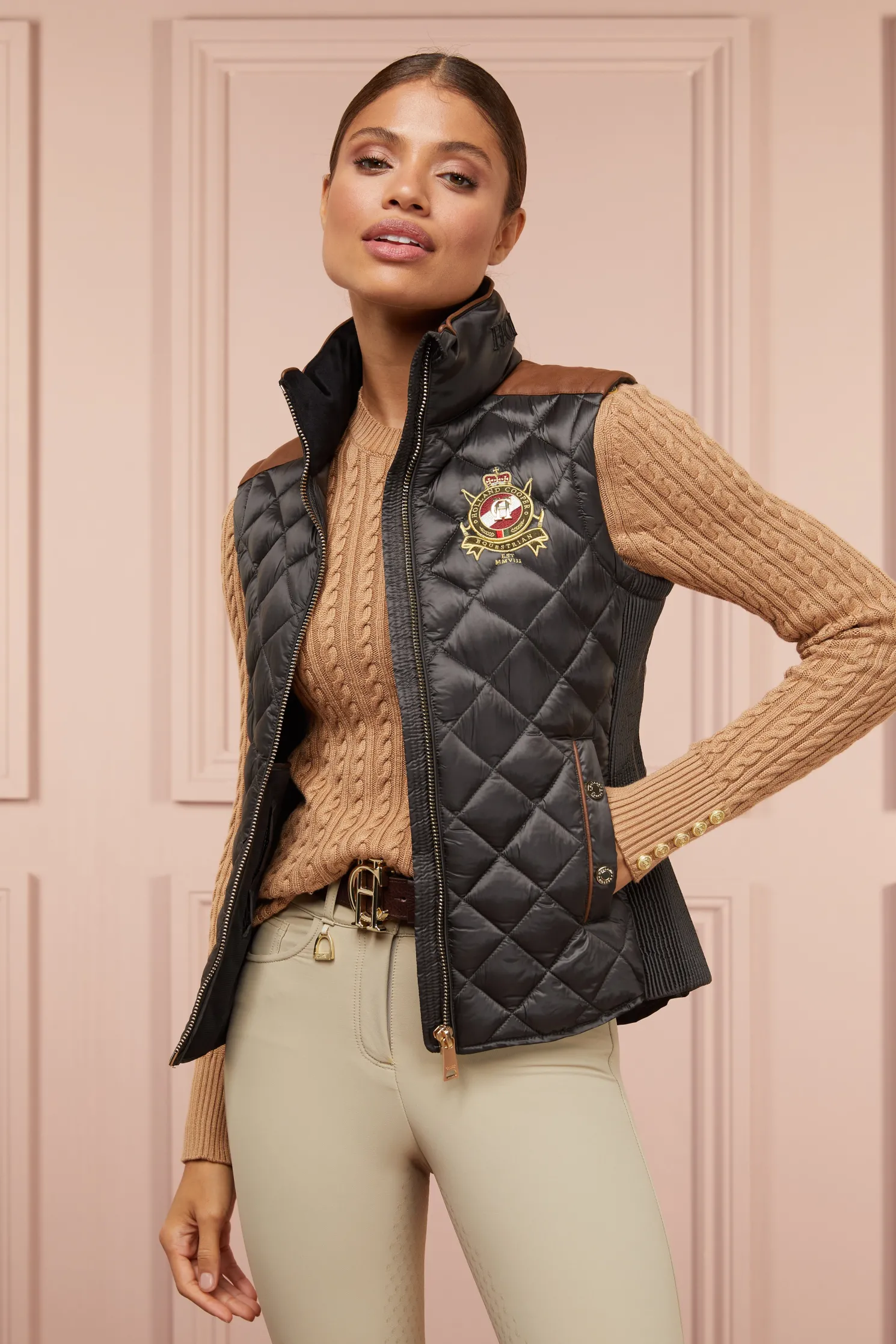 Diamond Quilt Classic Gilet (Khaki)