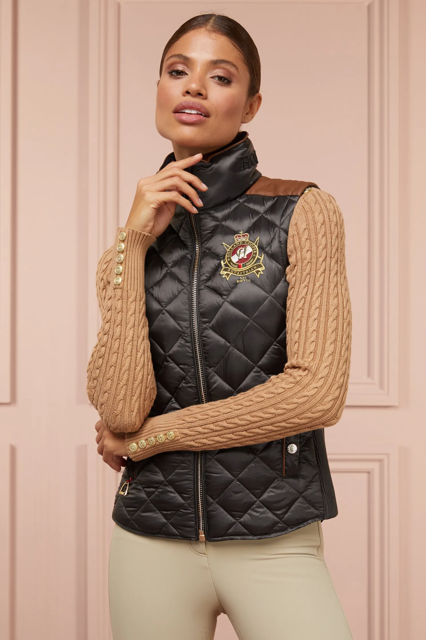Diamond Quilt Classic Gilet (Khaki)