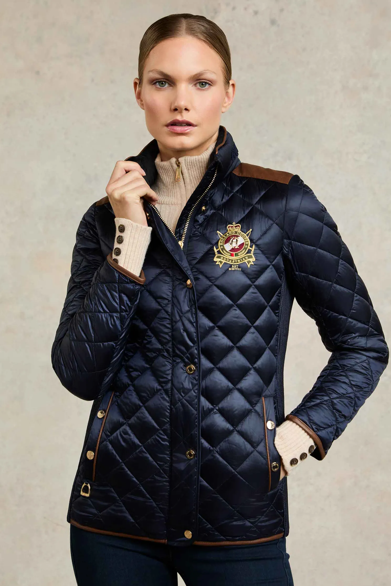 Diamond Quilt Classic Jacket (Ink Navy)