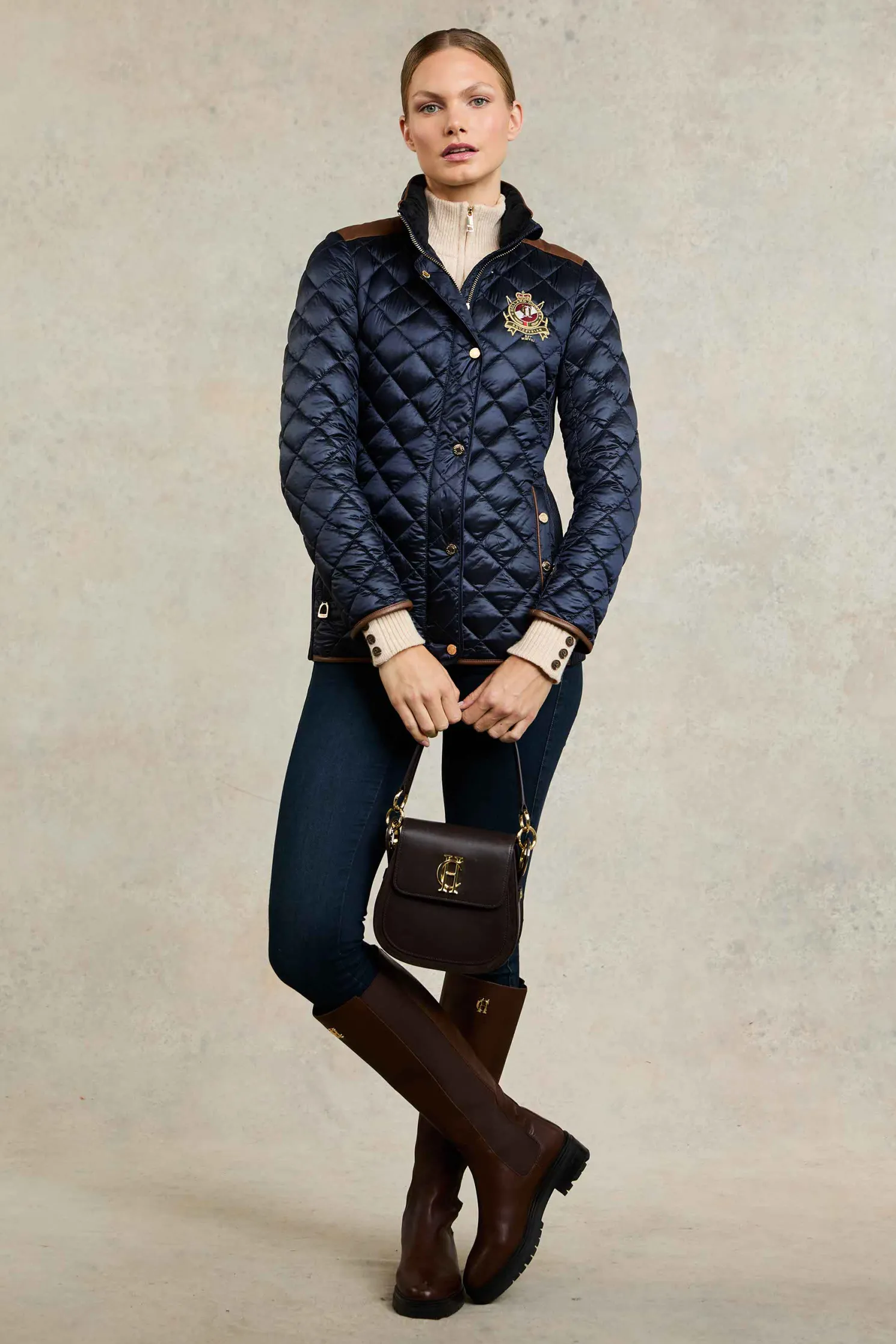 Diamond Quilt Classic Jacket (Ink Navy)