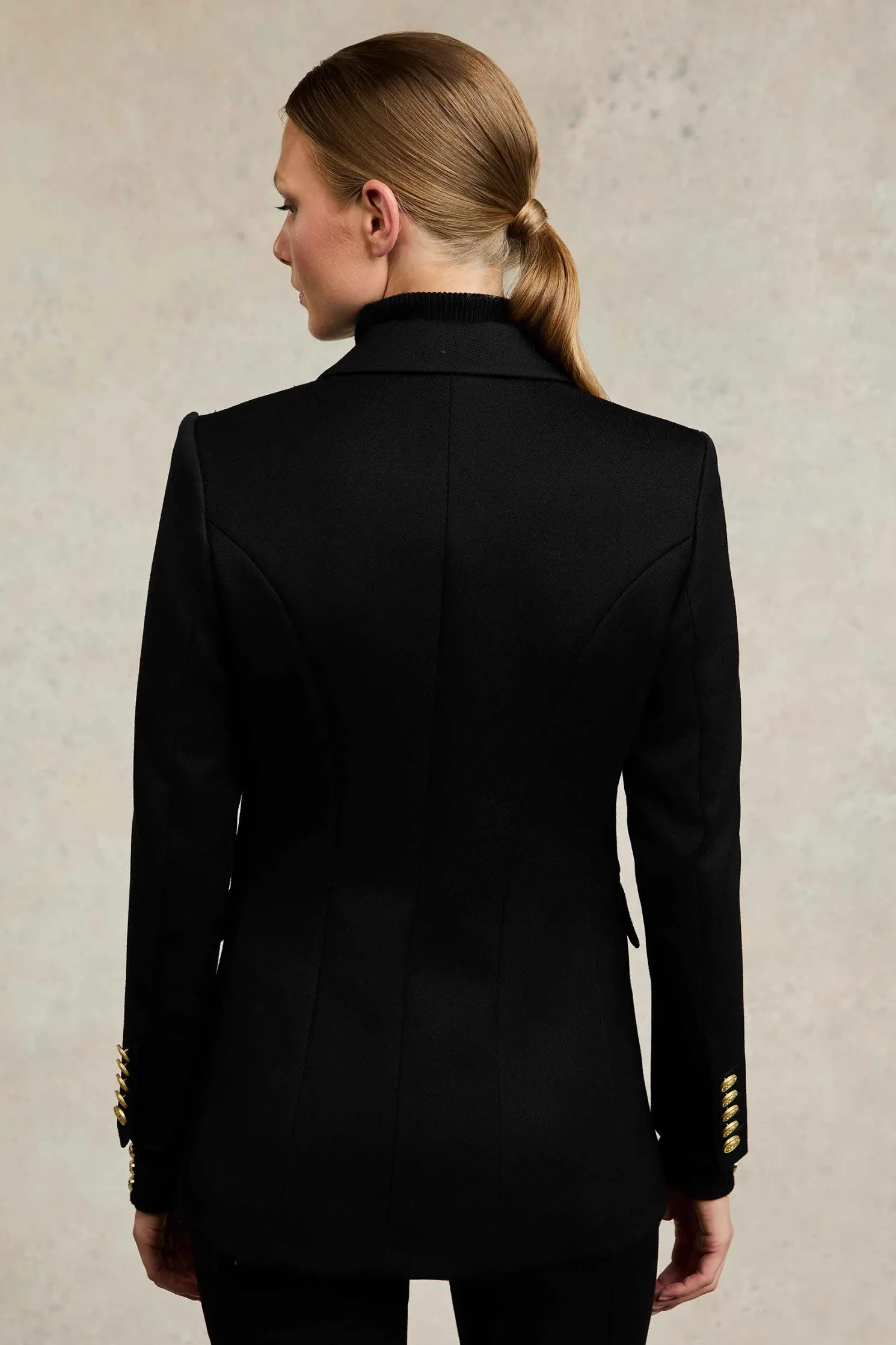 Double Breasted Blazer (Black Twill)