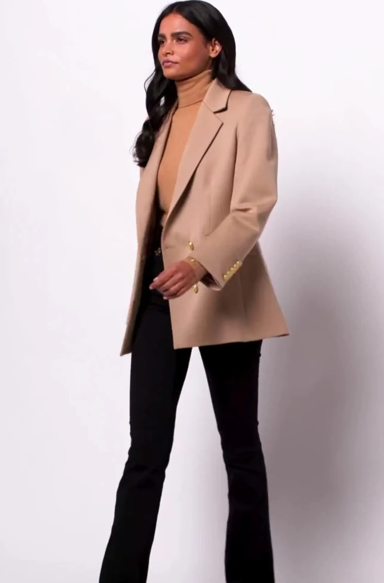 Double Breasted Blazer (Camel Twill)