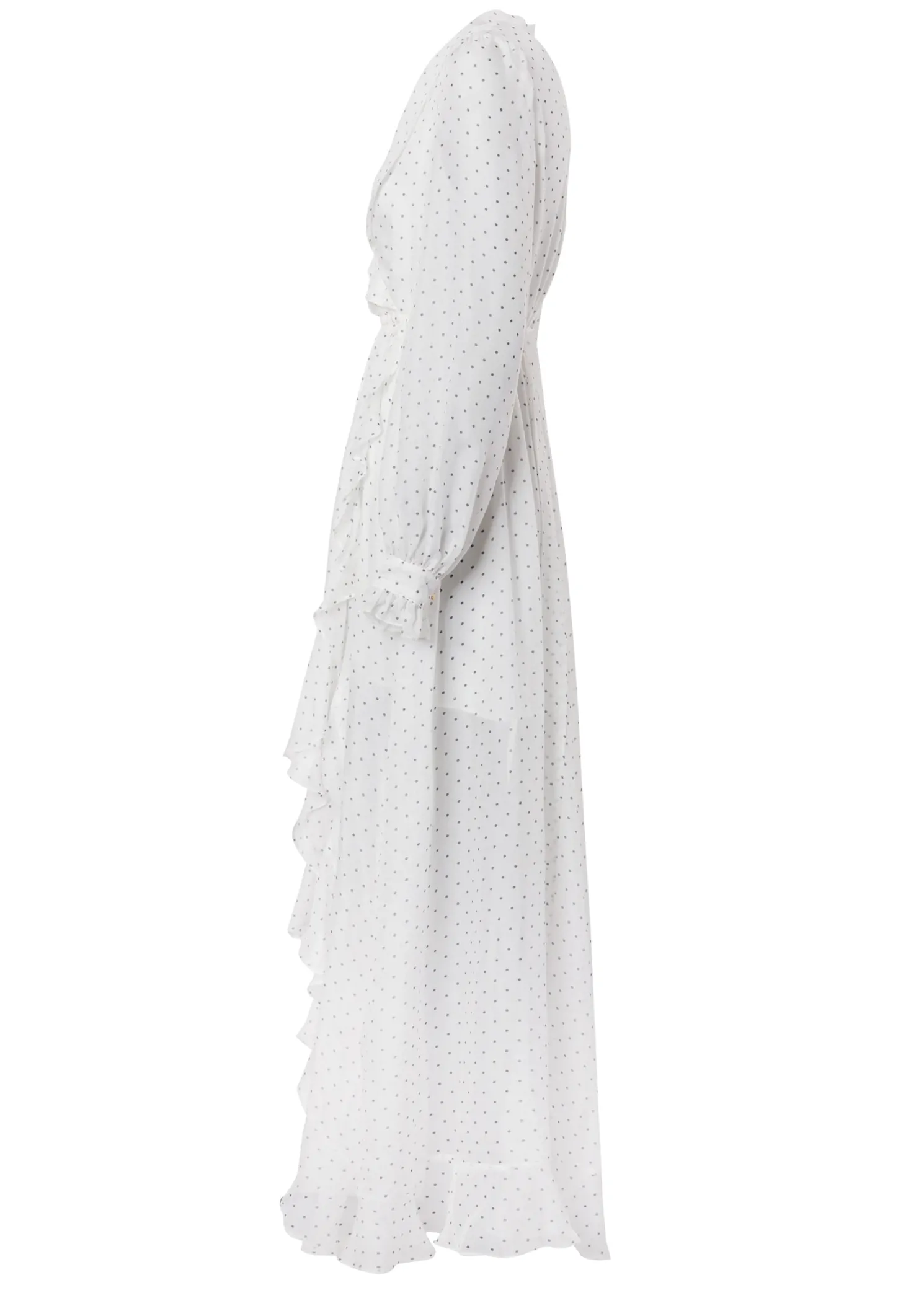 Ellisa Maxi Dress (Ecru Polka Dot)