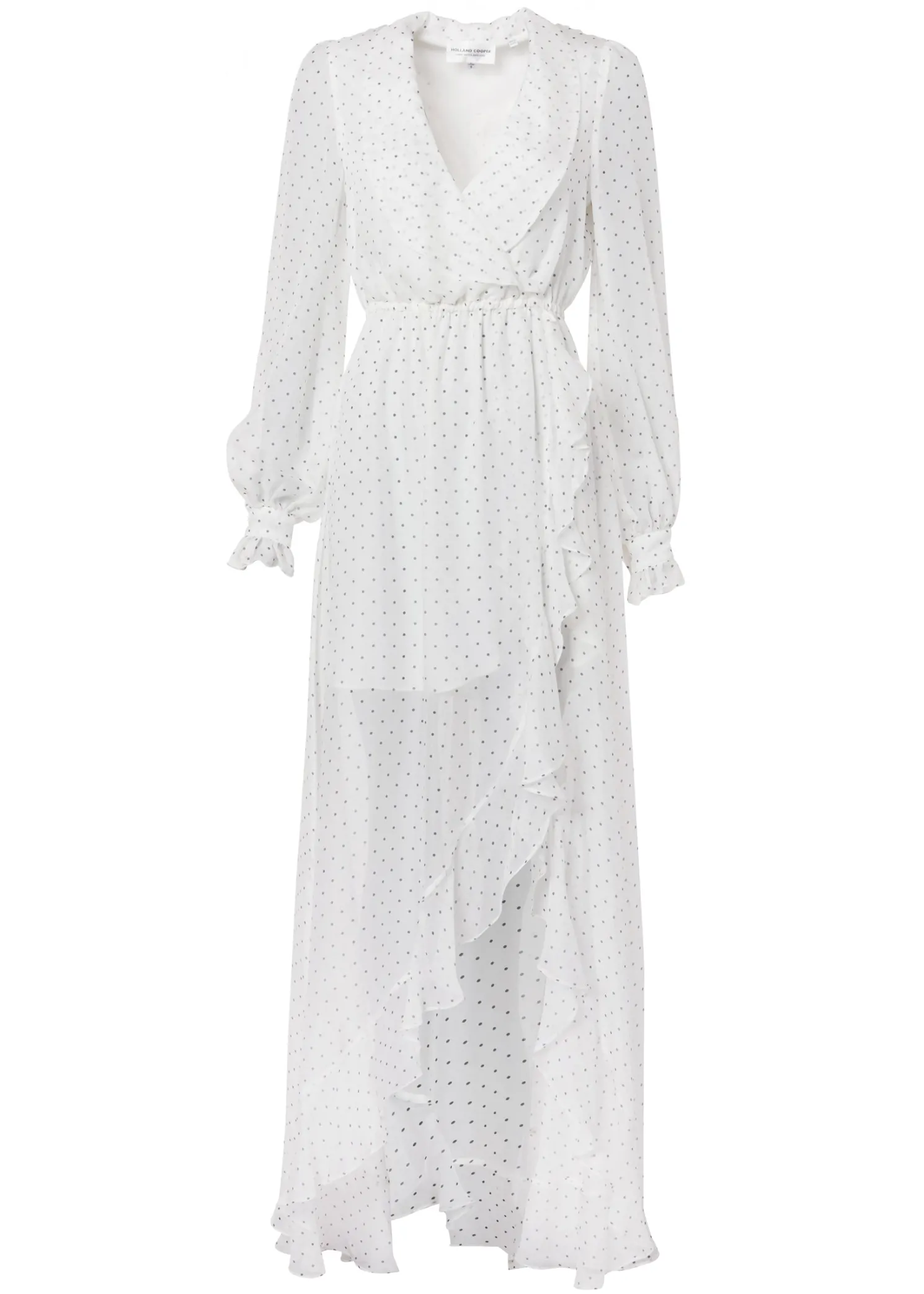 Ellisa Maxi Dress (Ecru Polka Dot)