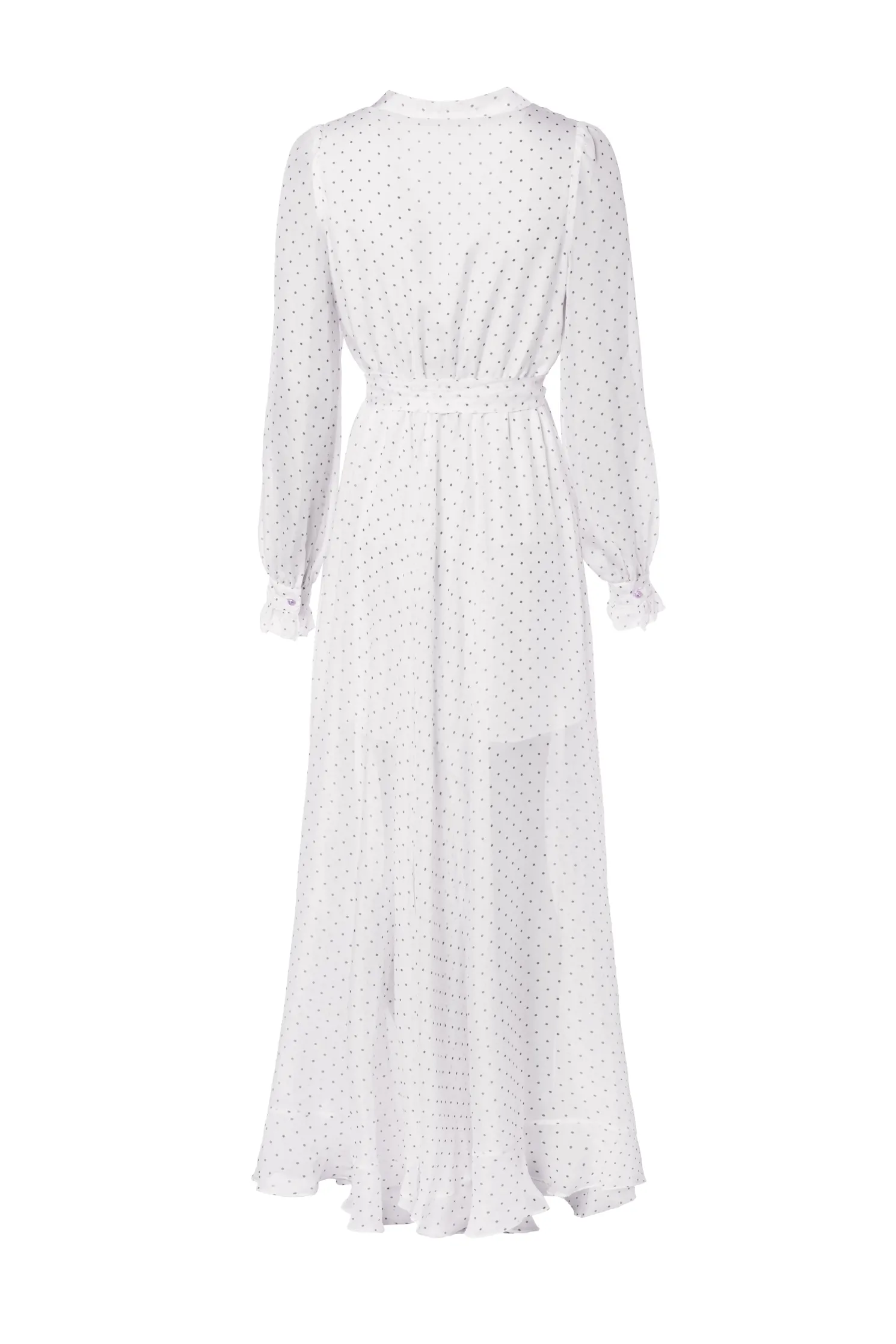 Ellisa Maxi Dress (Ecru Polka Dot)