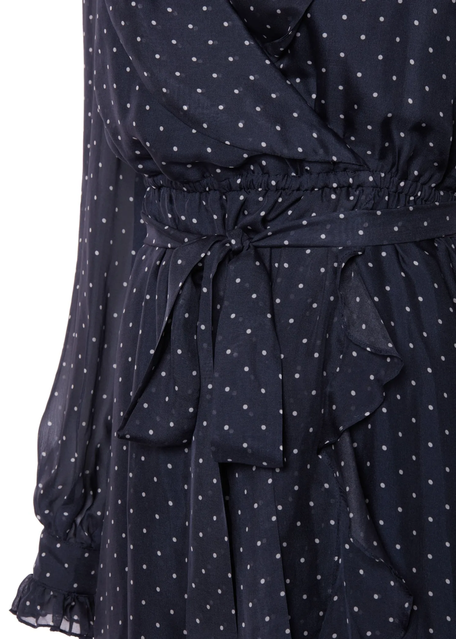 Ellisa Maxi Dress (Navy Polka Dot)