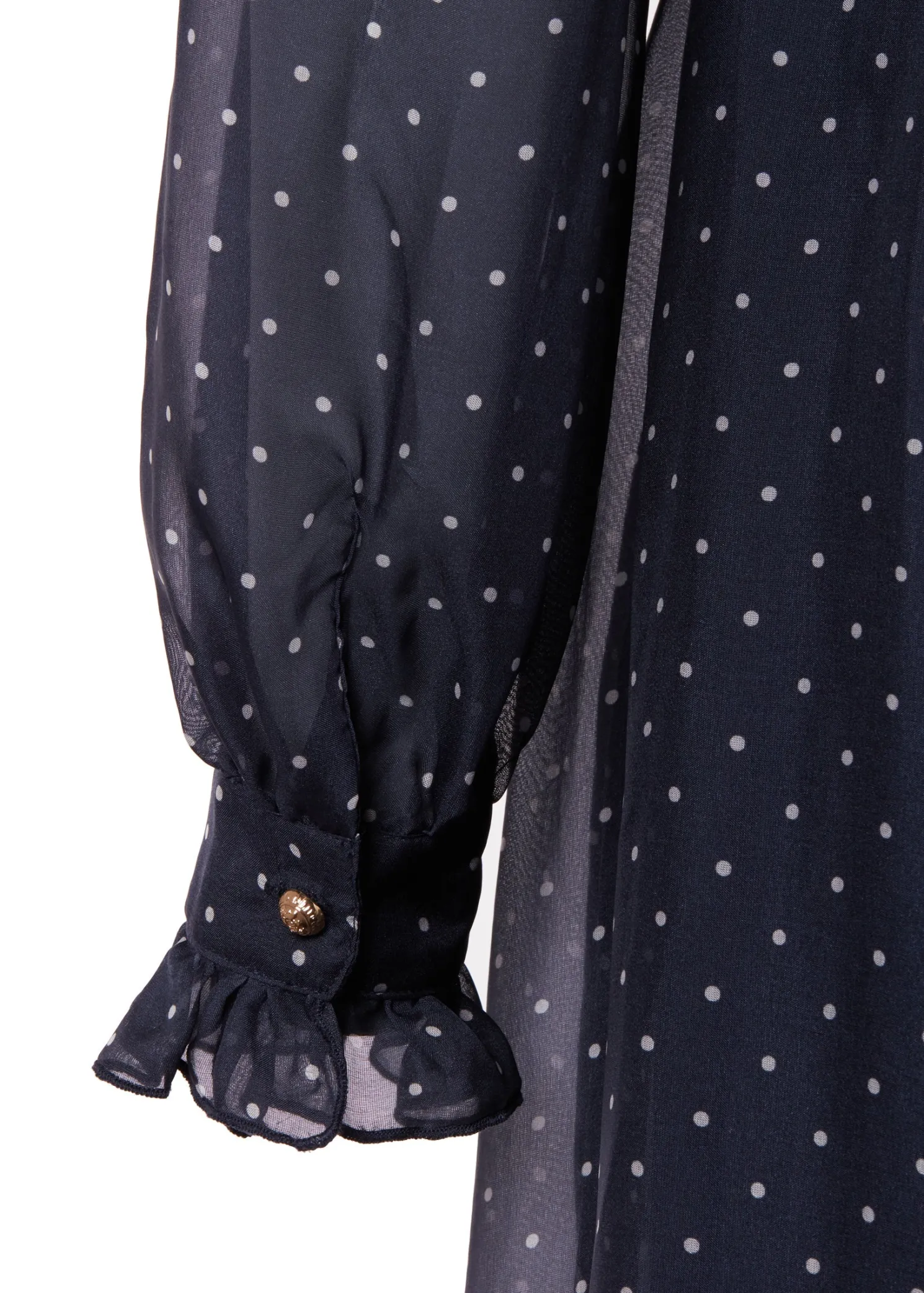 Ellisa Maxi Dress (Navy Polka Dot)