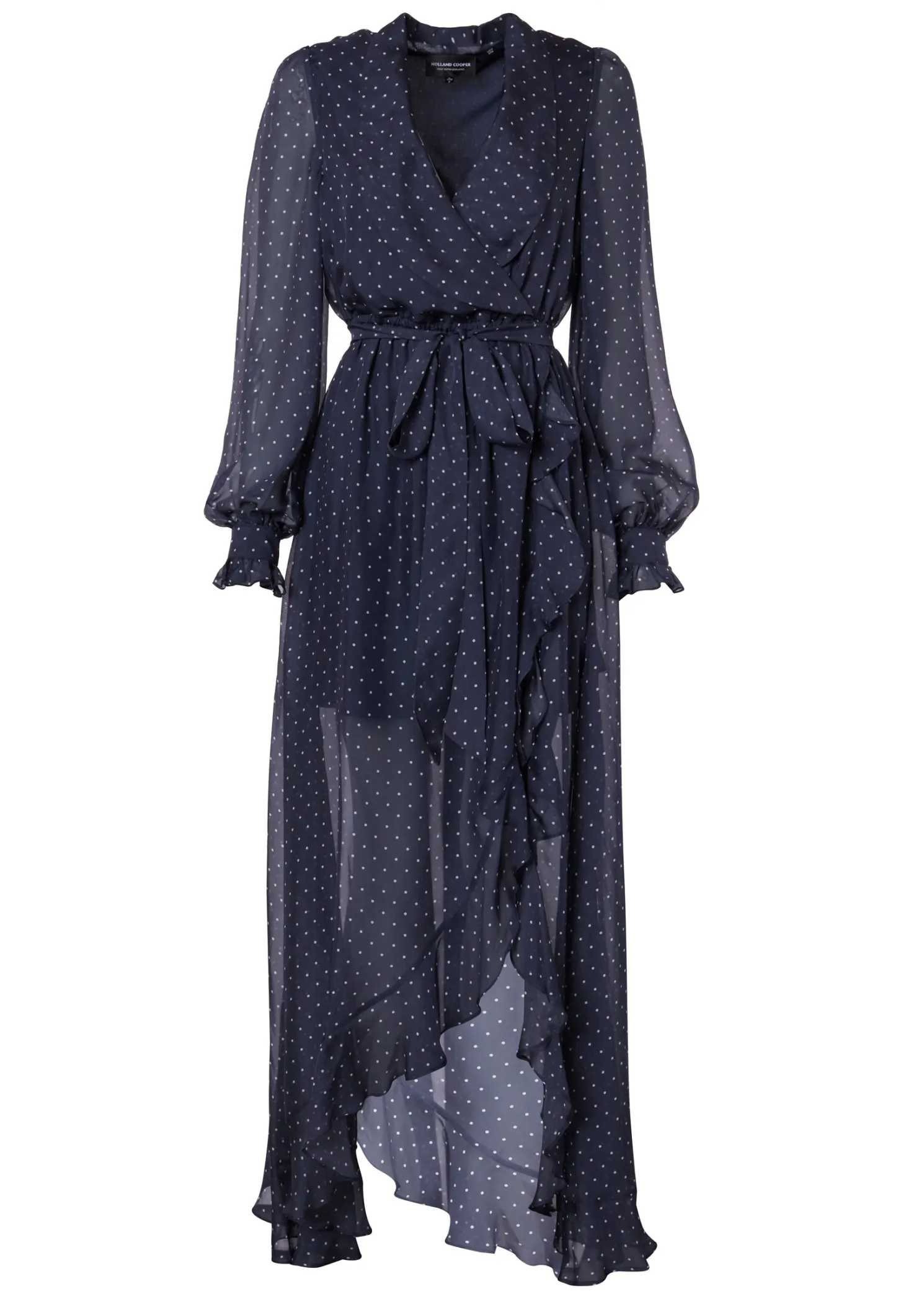 Ellisa Maxi Dress (Navy Polka Dot)