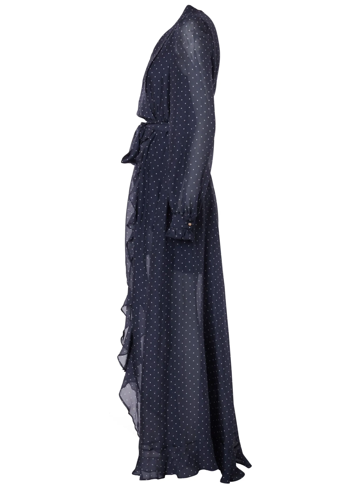 Ellisa Maxi Dress (Navy Polka Dot)