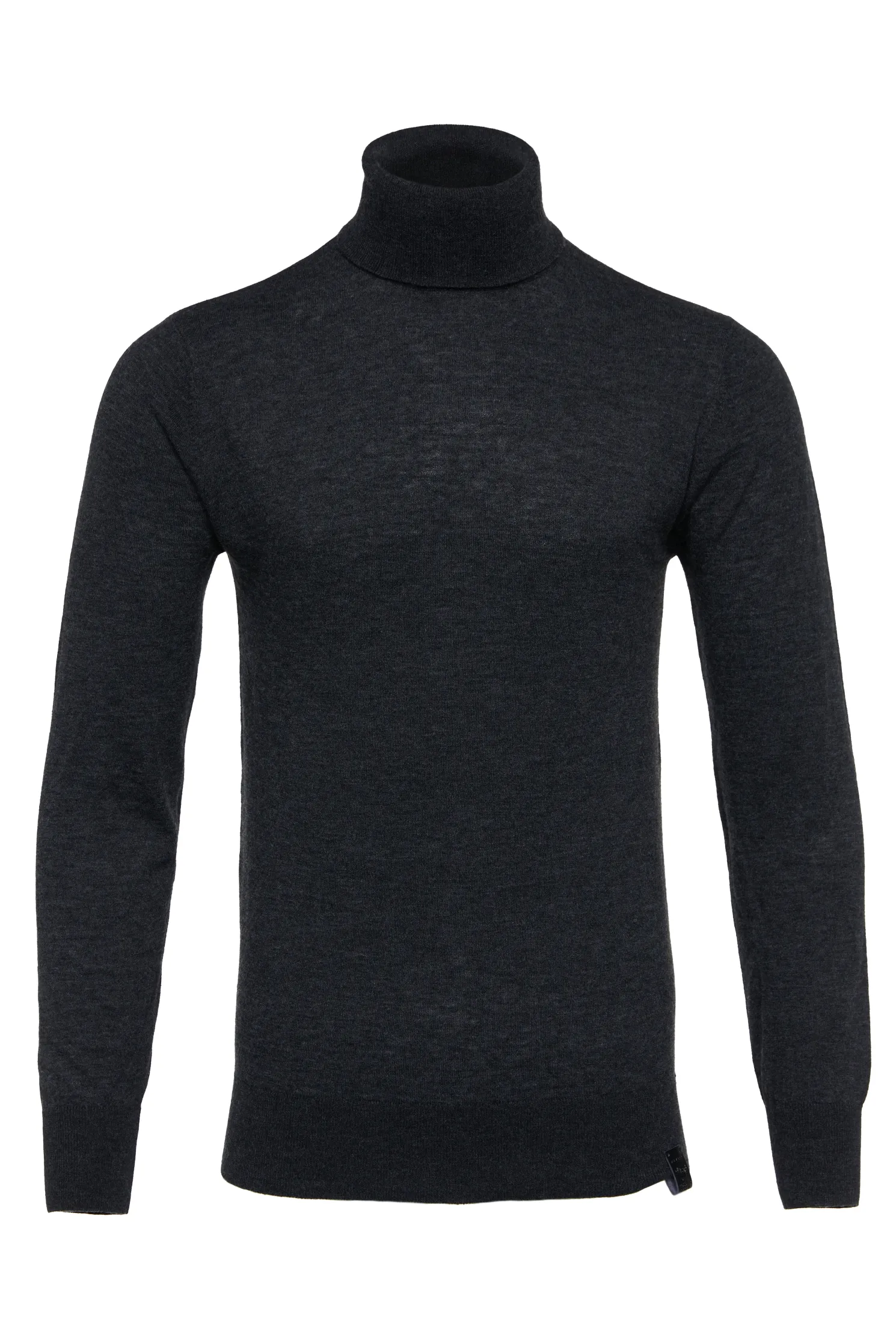 Fine Roll Neck Knit (Charcoal)