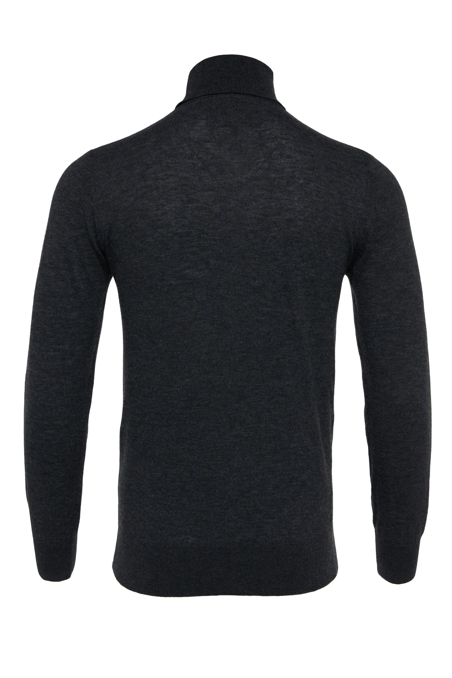 Fine Roll Neck Knit (Charcoal)