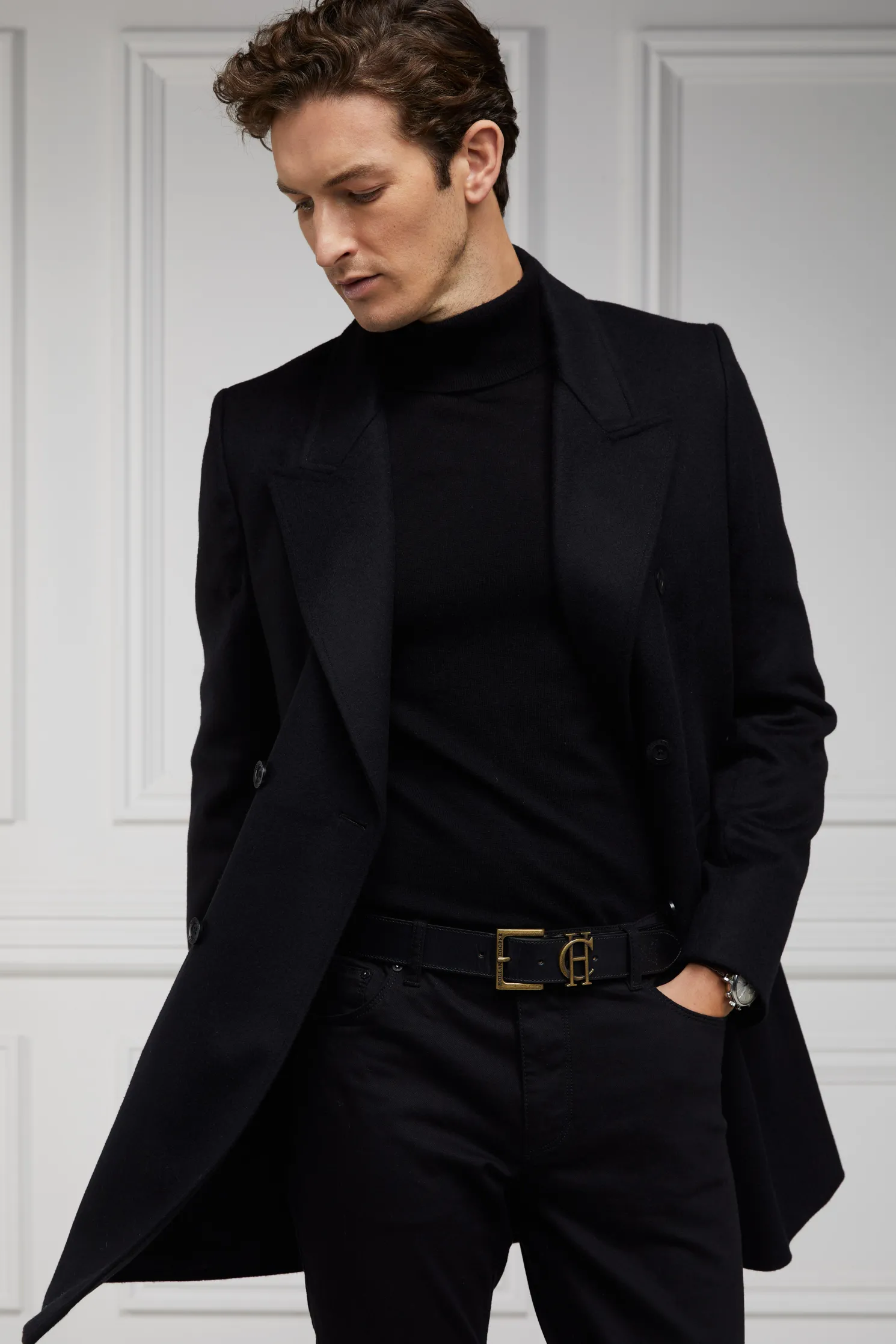 Fine Roll Neck Knit (Black)