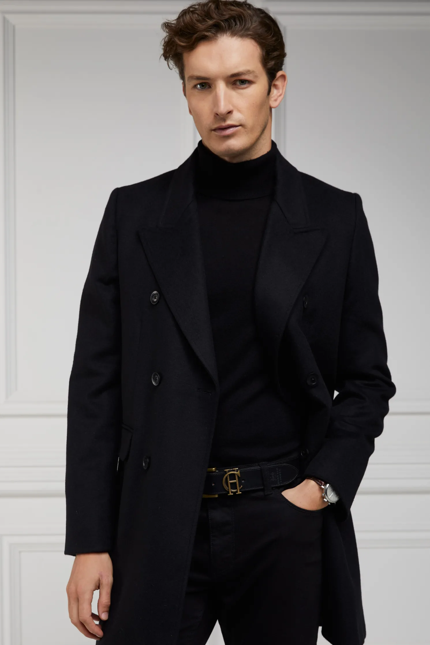 Fine Roll Neck Knit (Black)