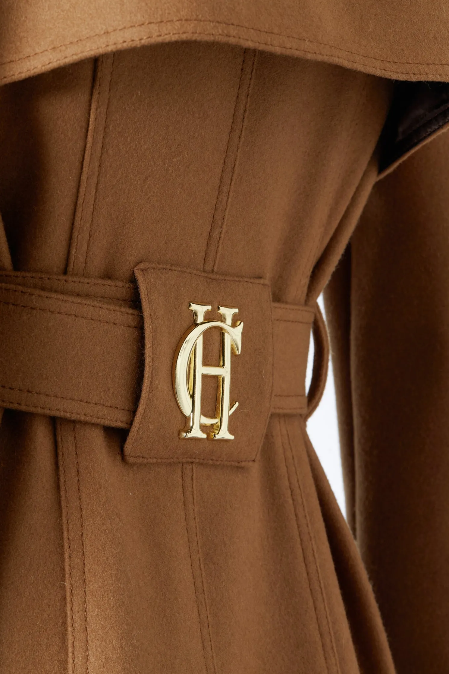 Full Length Chelsea Trench Coat (Dark Camel)