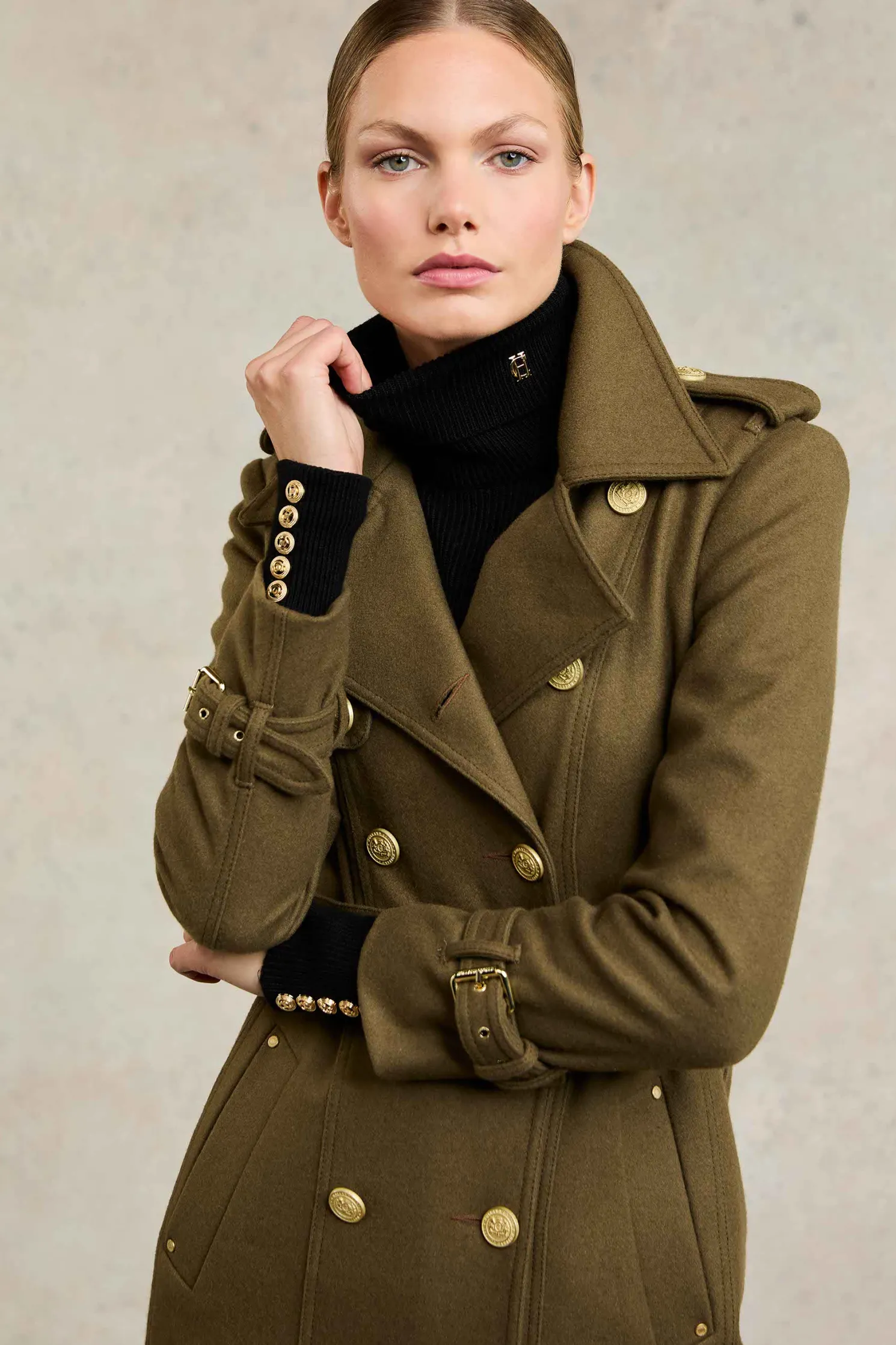 Full Length Chelsea Trench Coat (Khaki)