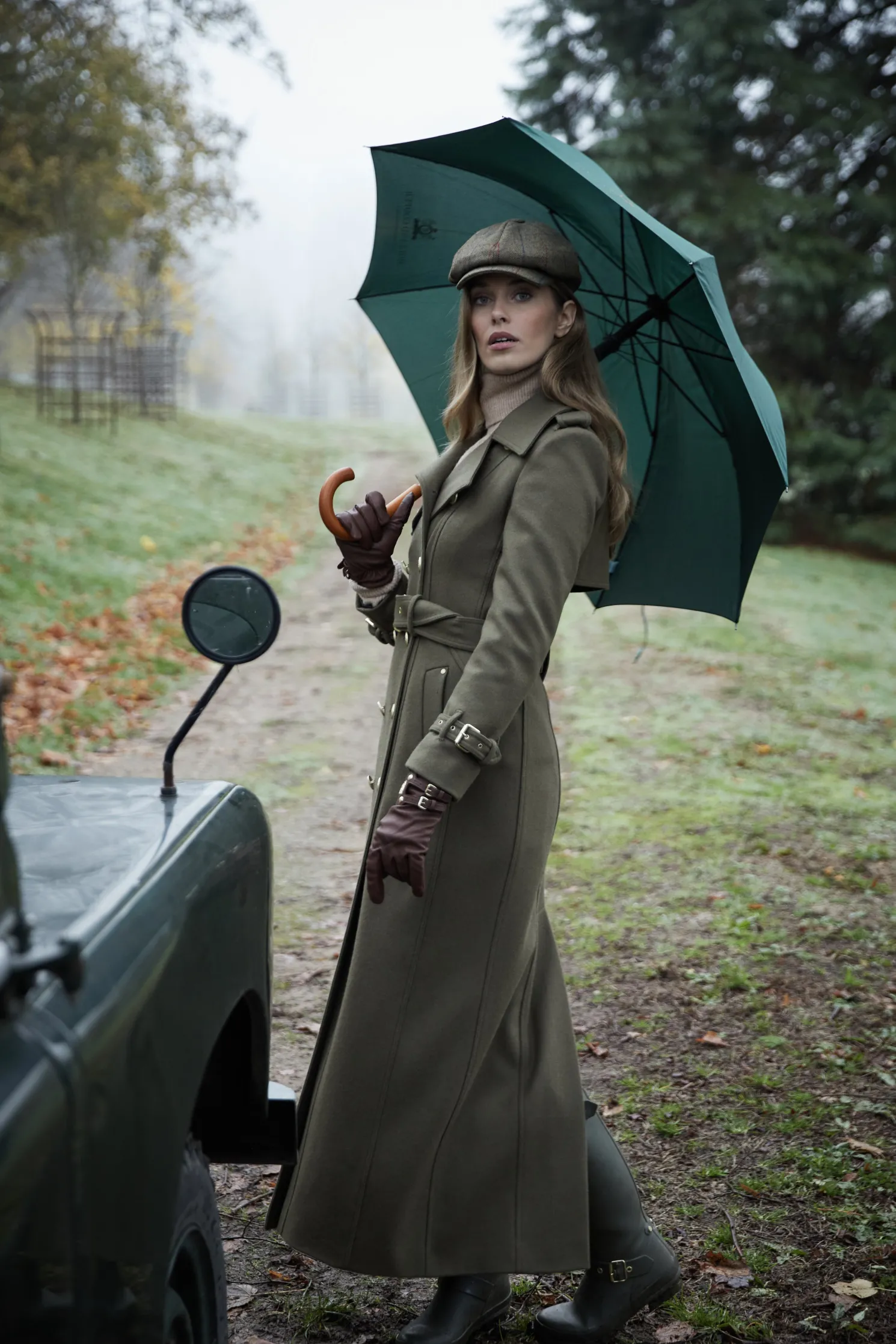 Full Length Chelsea Trench Coat (Khaki)