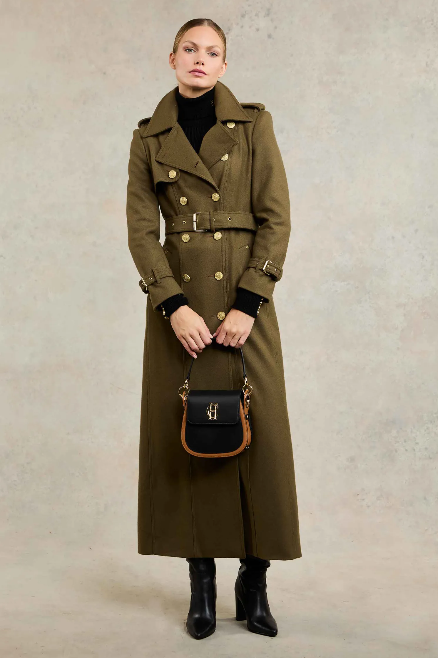 Full Length Chelsea Trench Coat (Khaki)