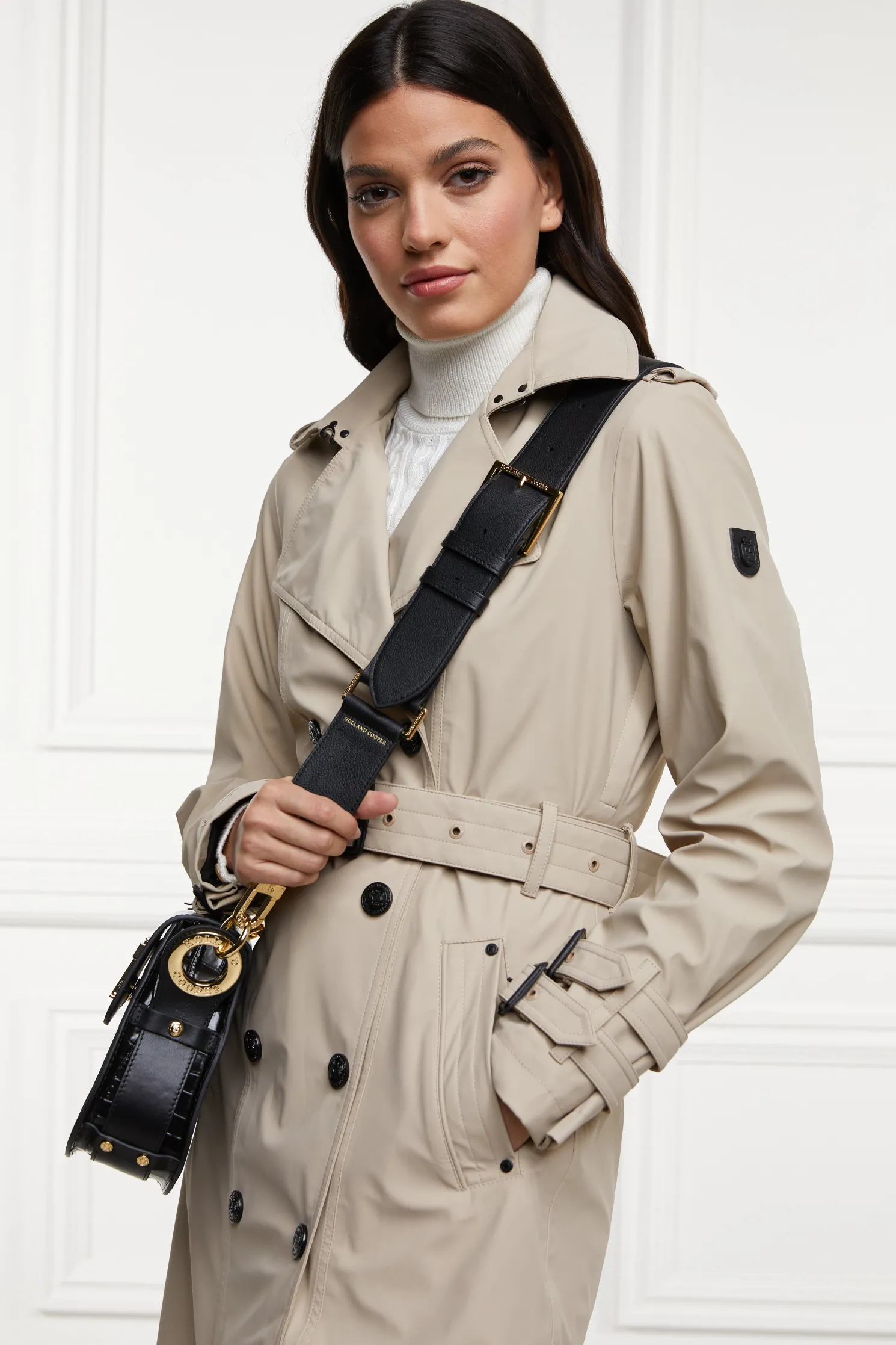 Full Length Kendal Waterproof Trench Coat (Stone)