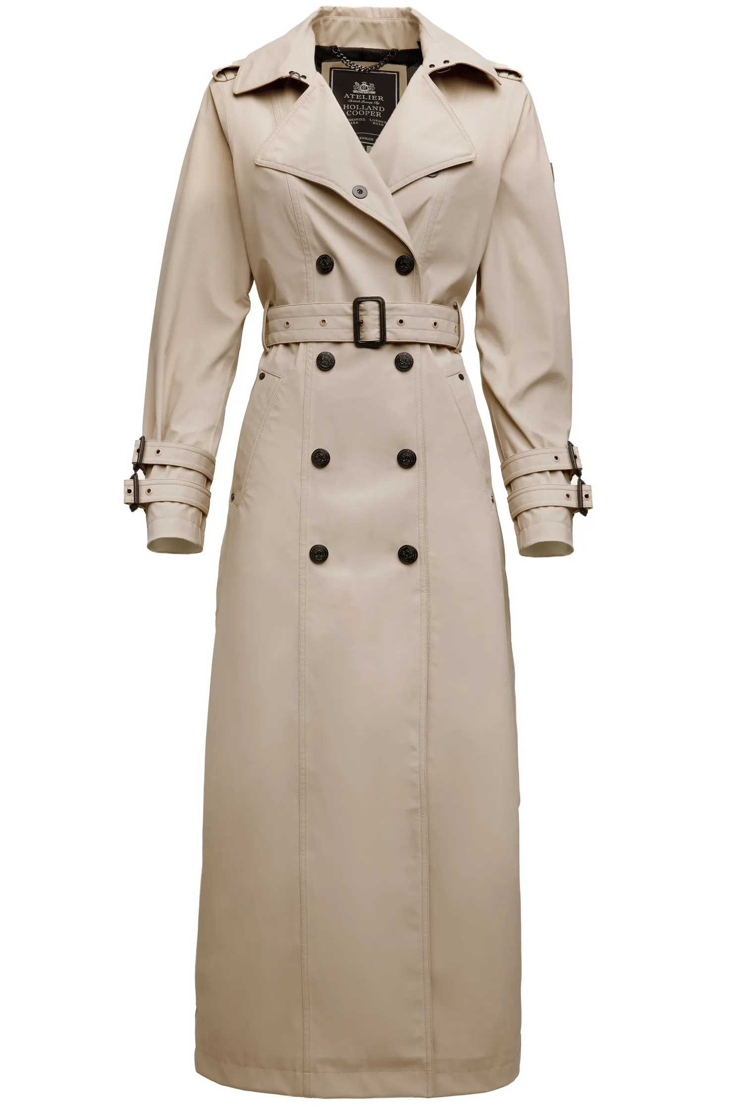 Full Length Kendal Waterproof Trench Coat (Stone)