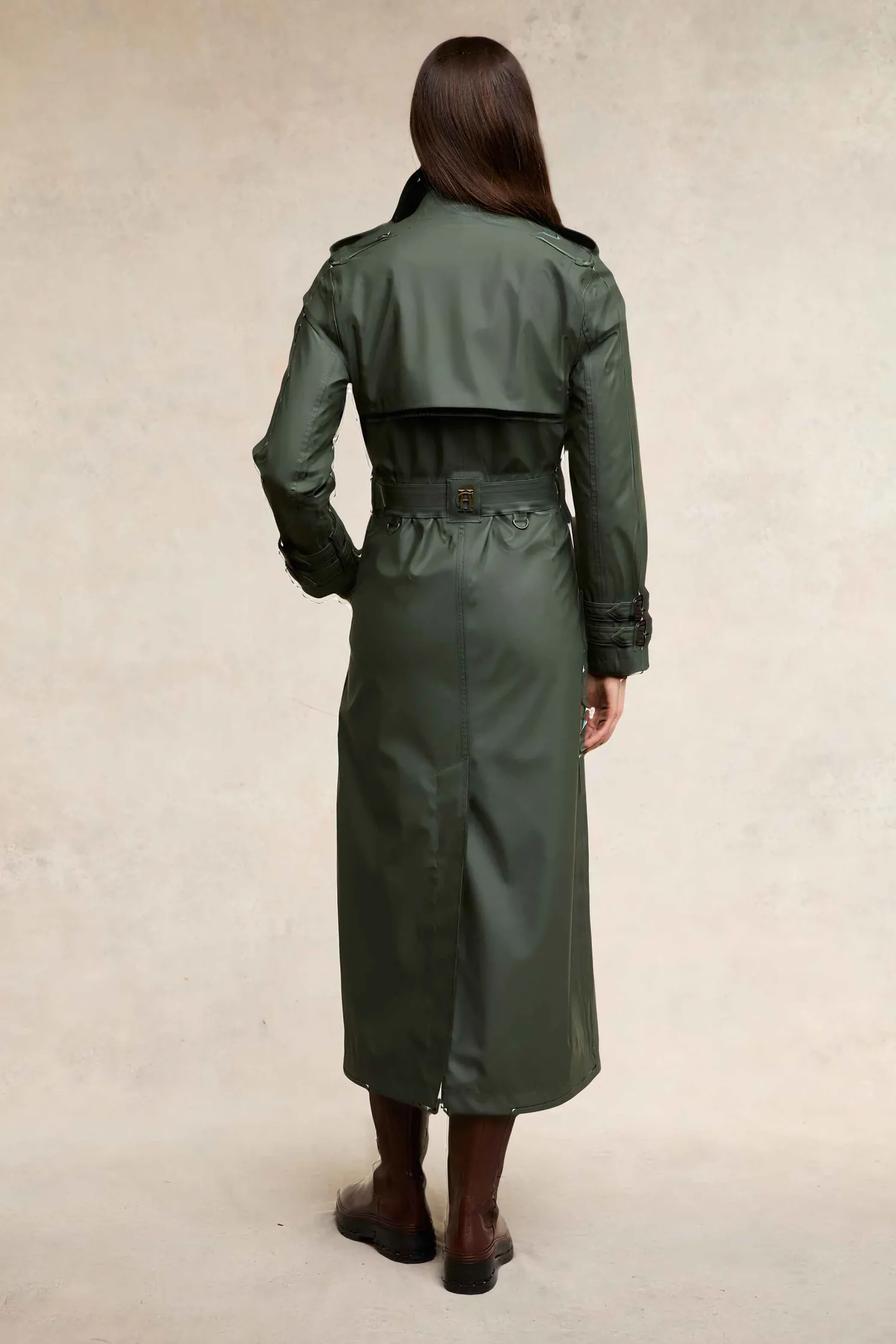 Full Length Kendal Waterproof Trench Coat (Evergreen)