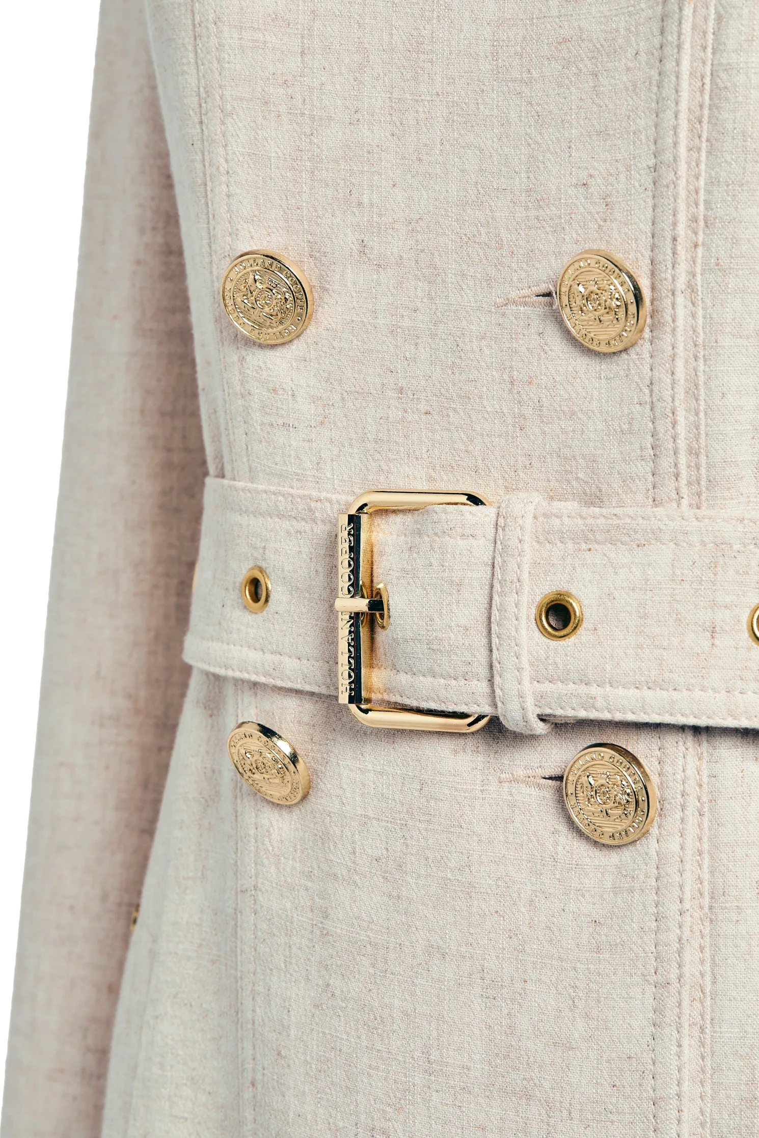 Full Length Marlborough Trench Coat (Natural Linen)