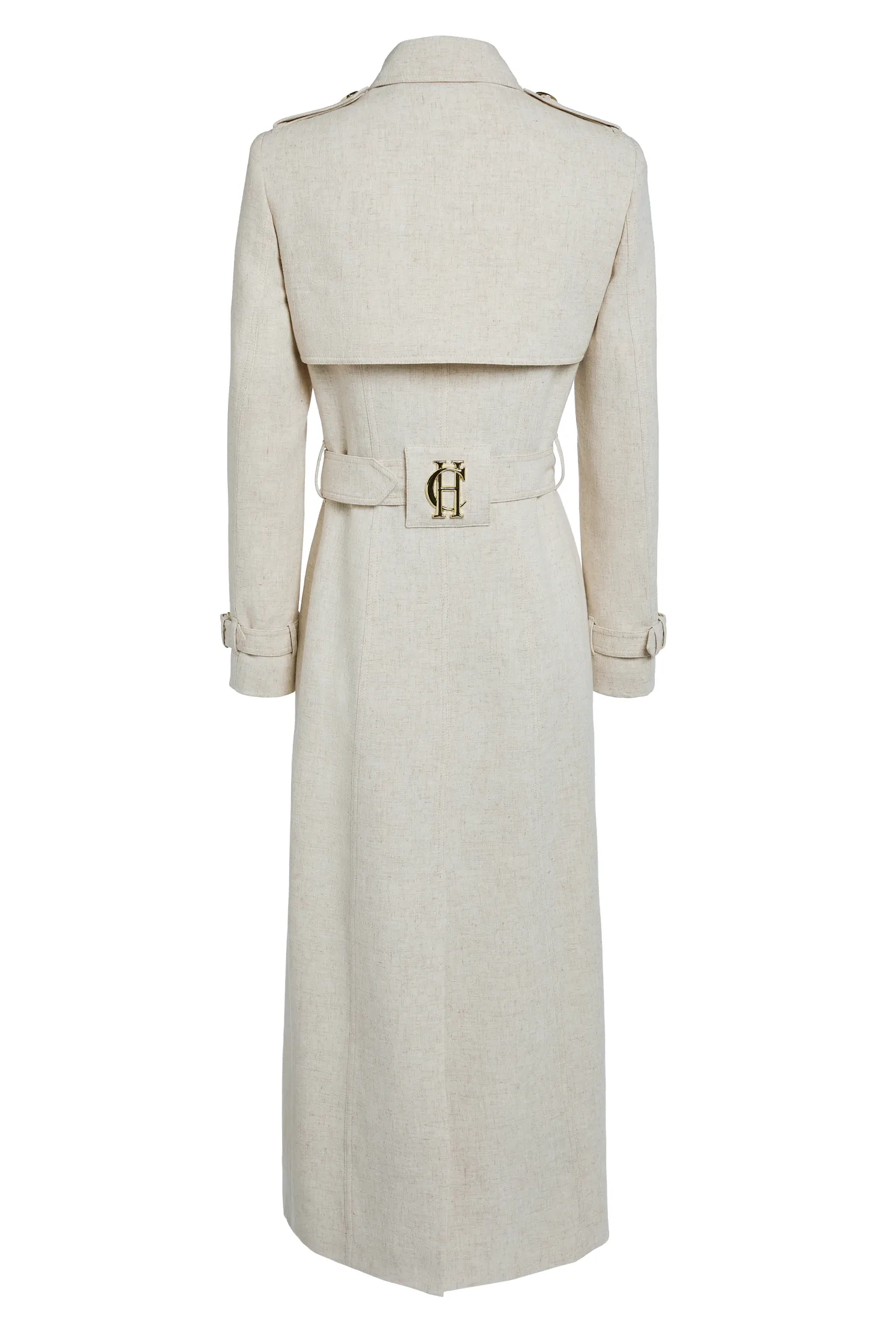 Full Length Marlborough Trench Coat (Natural Linen)